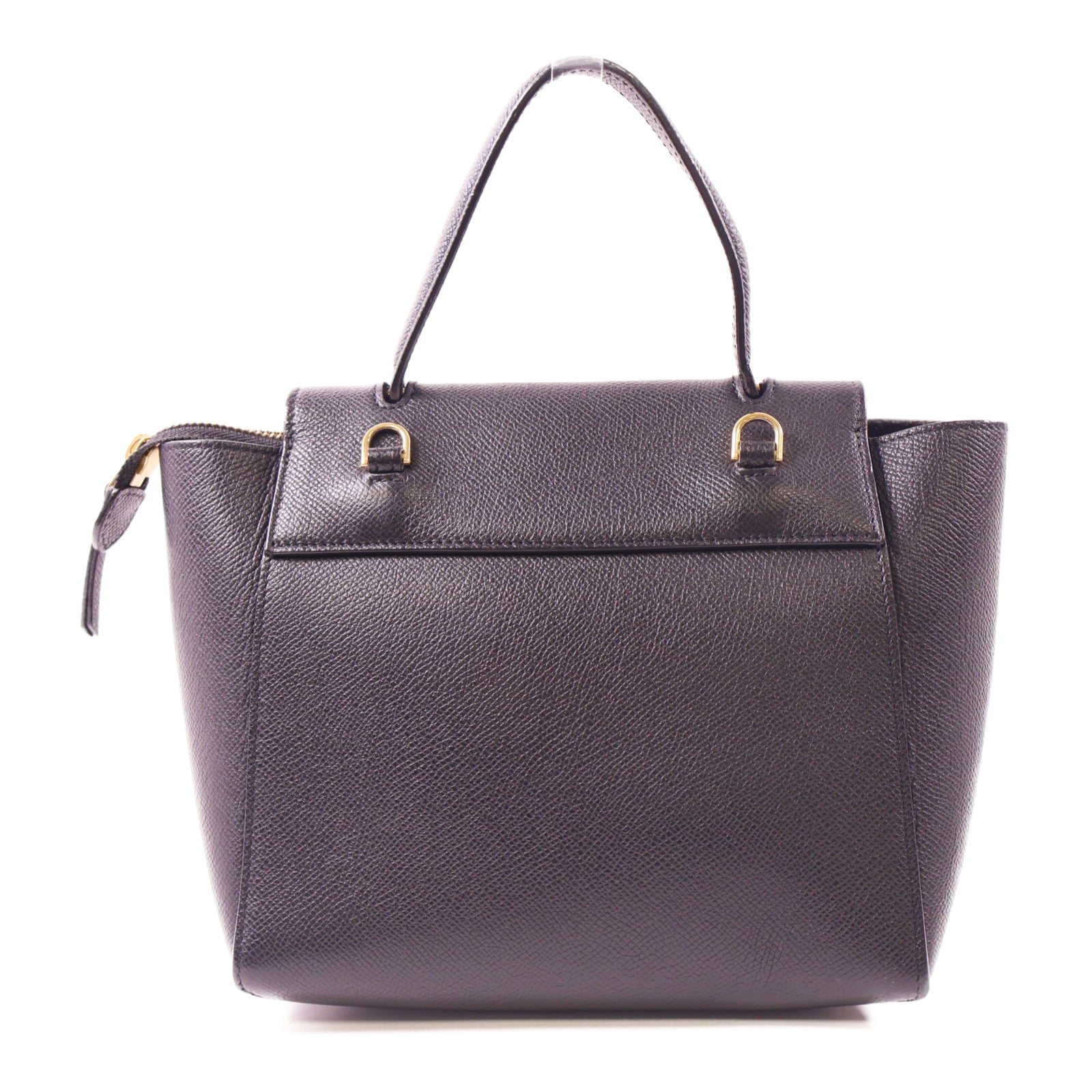 CELINE 牛皮皮革Belt Bag金扣手挽肩背兩用袋黑色