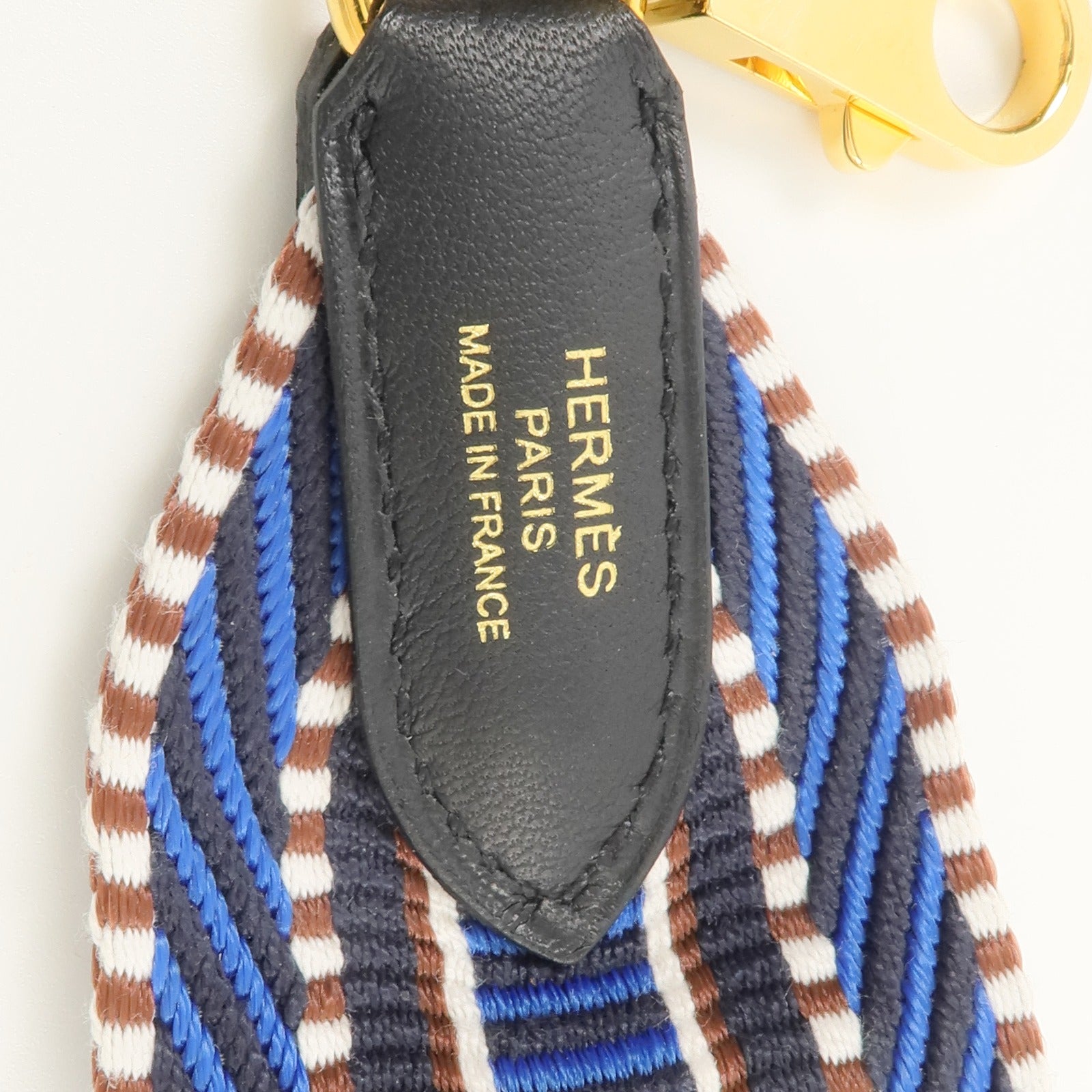 HERMES 【激減優惠】帆布/Swift皮革Sangle Cavale Bag Strap 50mm肩帶Bordeaux/Bleu Indigo/Noir
