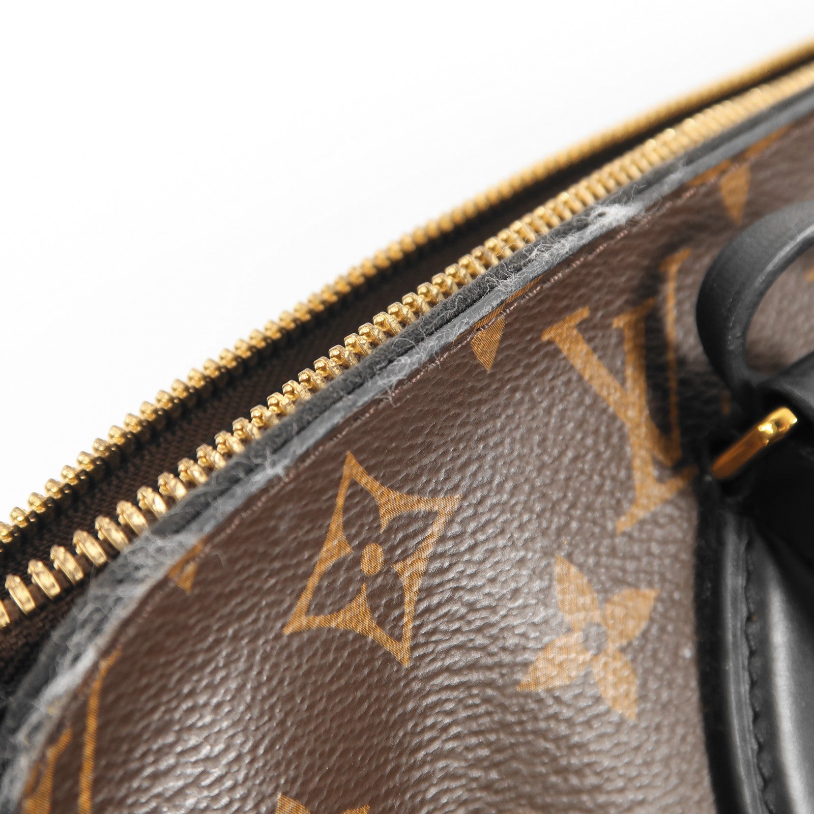 LOUIS VUITTON LV GHW Flower Zip Tote 2 Way Bag M44351 Monogram Brown/Black