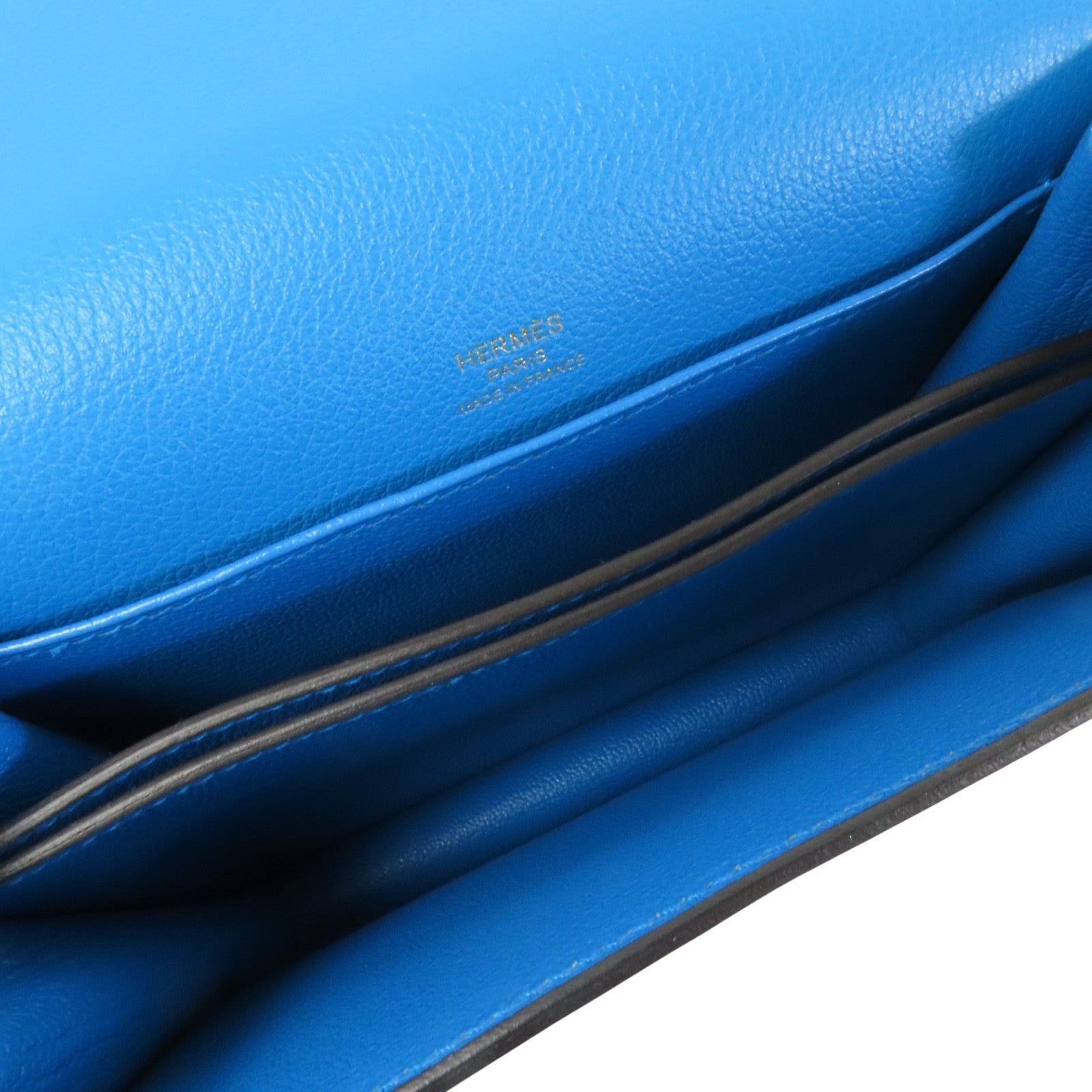 HERMES Evercolour皮革Roulis Mini金扣肩背袋