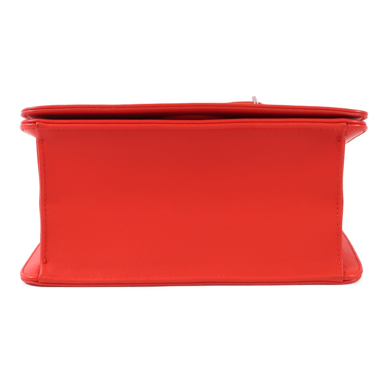 Dior 魔鬼魚皮革/牛皮皮革Chain Shoulder Bag銀扣鏈帶肩背袋