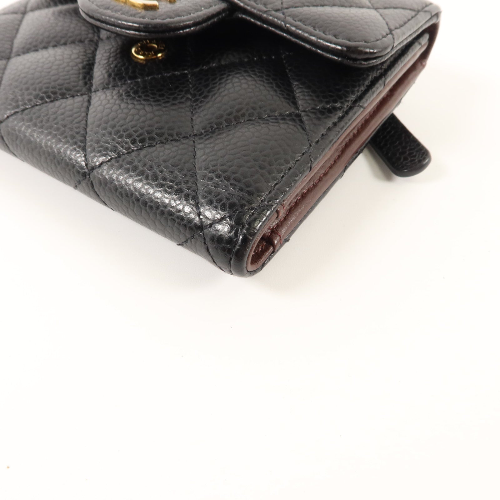 CHANEL 牛皮皮革Classic Small Flap Wallet金扣錢包