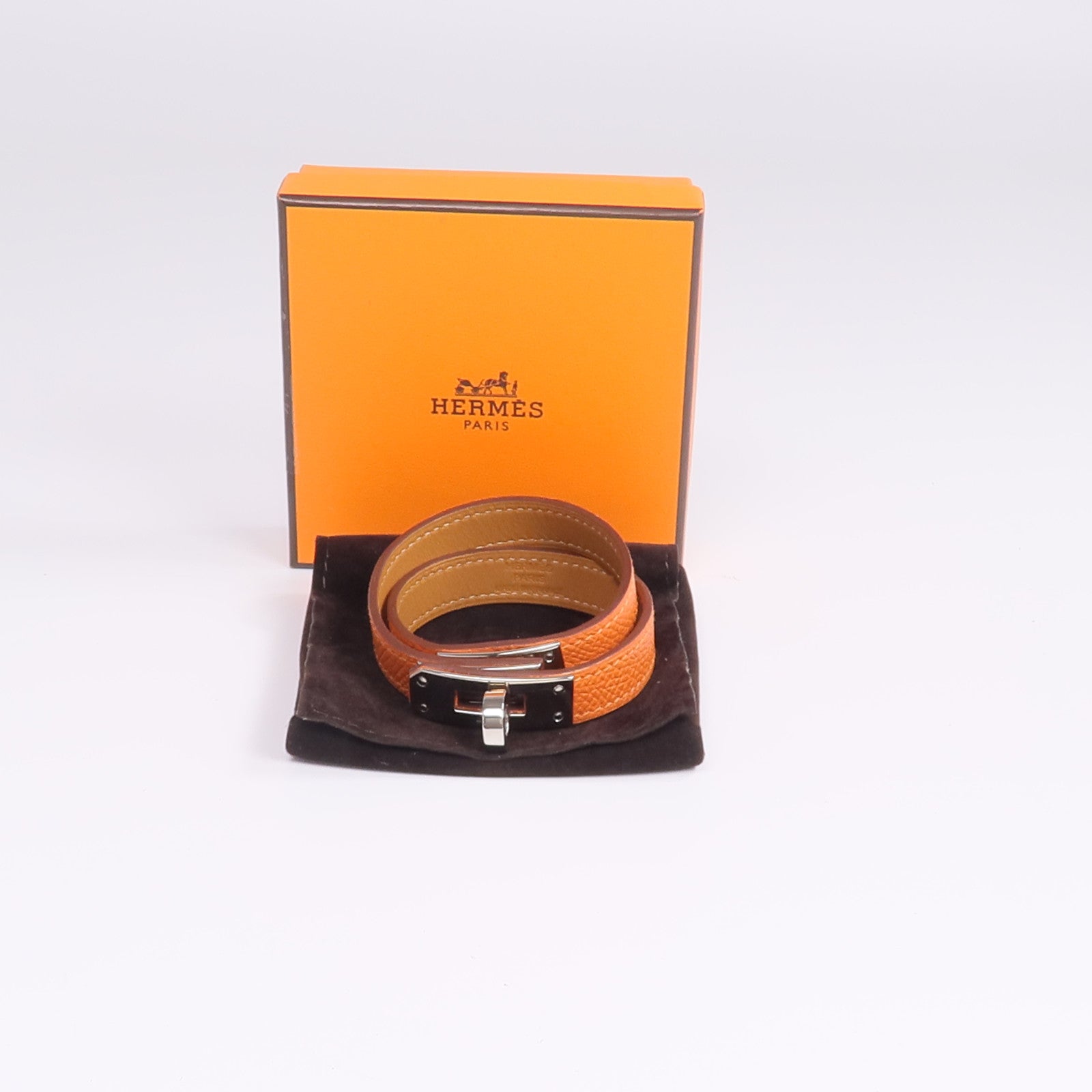 HERMES Epsom皮革Kelly Double Tour手帶