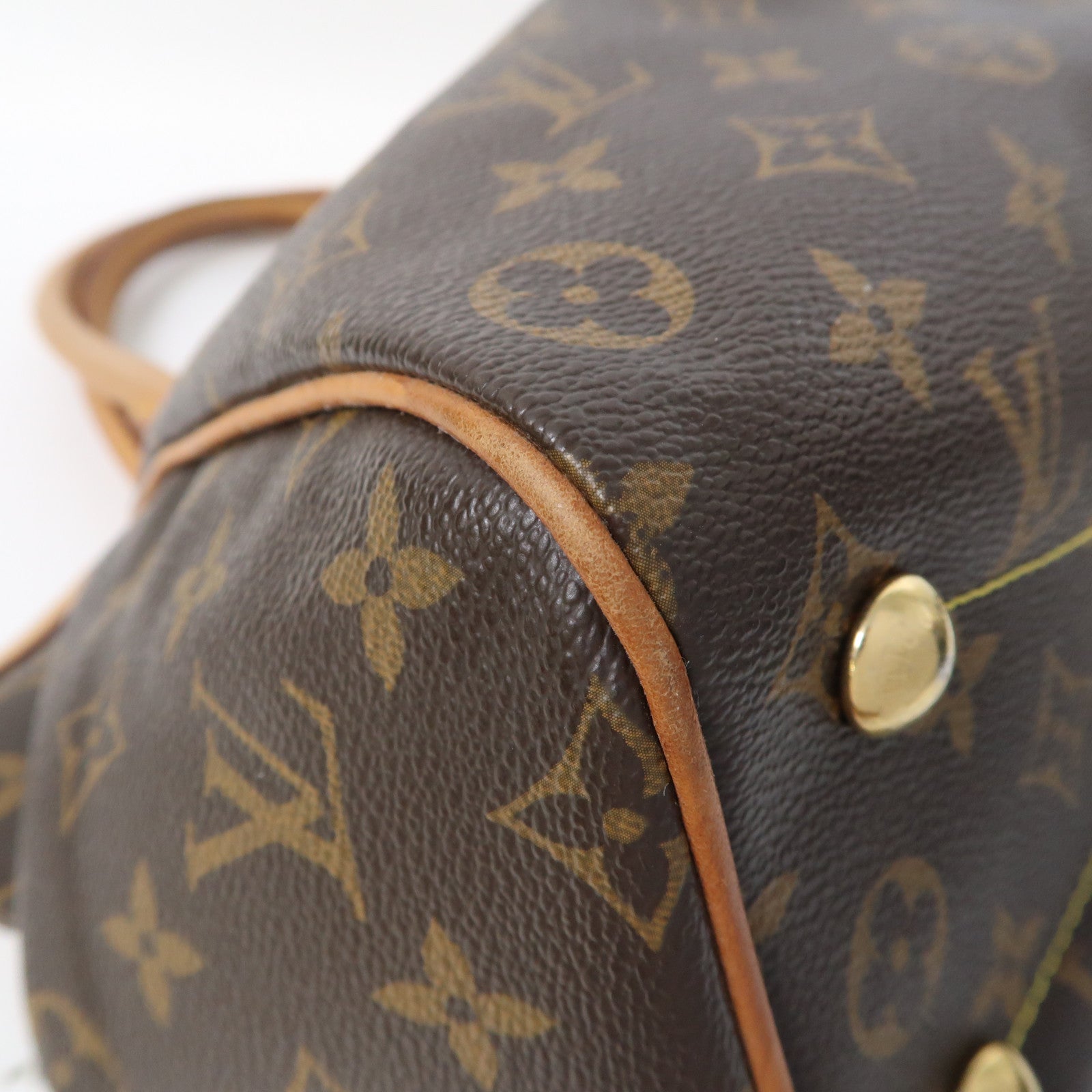 LOUIS VUITTON Monogram Tivoli PM金扣手挽袋啡色