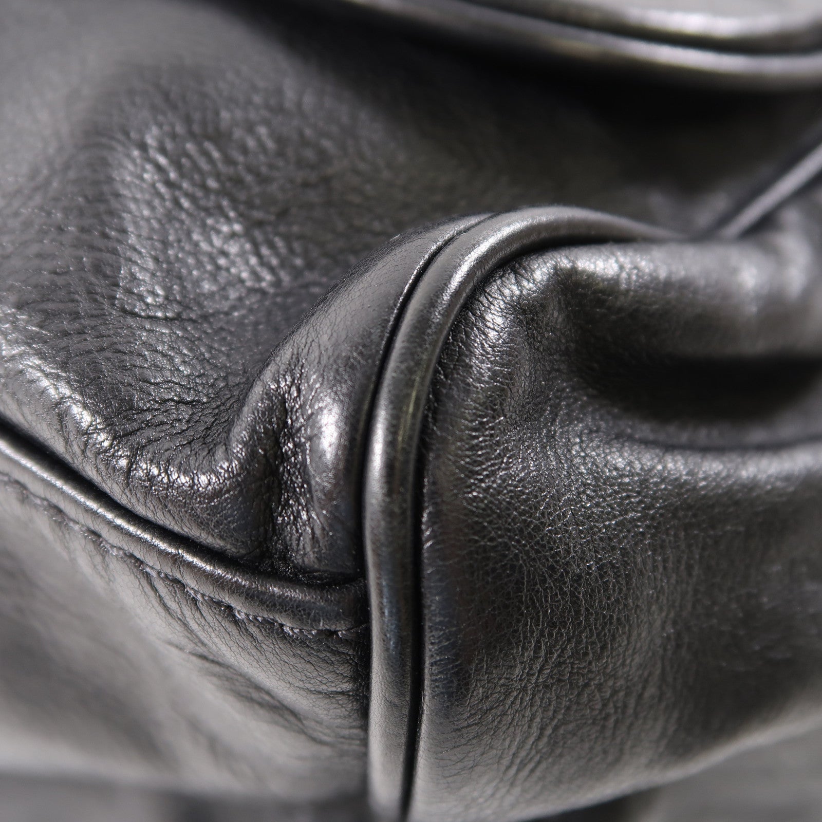 CHANEL 【激減優惠】牛皮皮革Shoulder Bag銀扣鏈帶肩背袋黑色