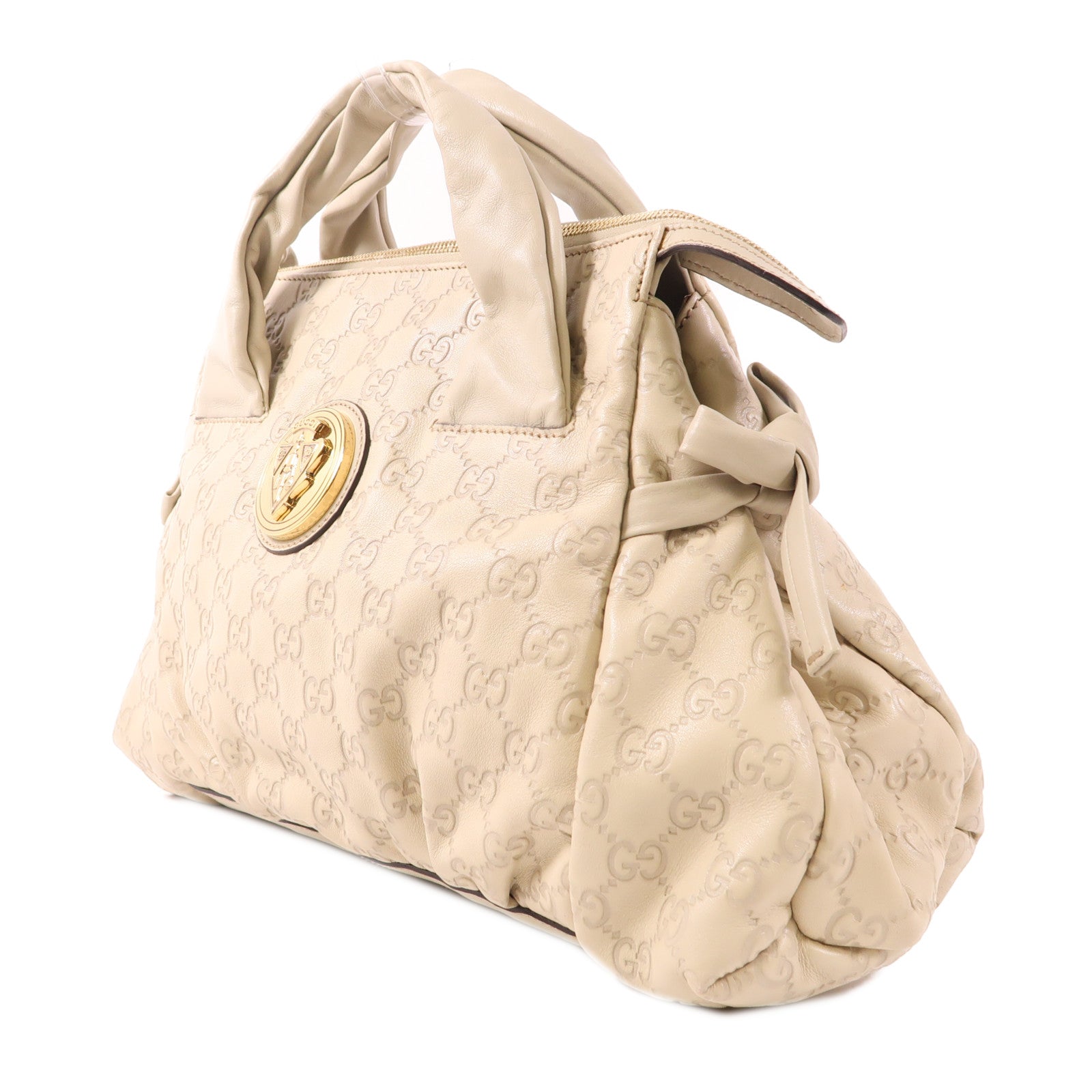 GUCCI 牛皮皮革Hand Bag金扣手挽袋