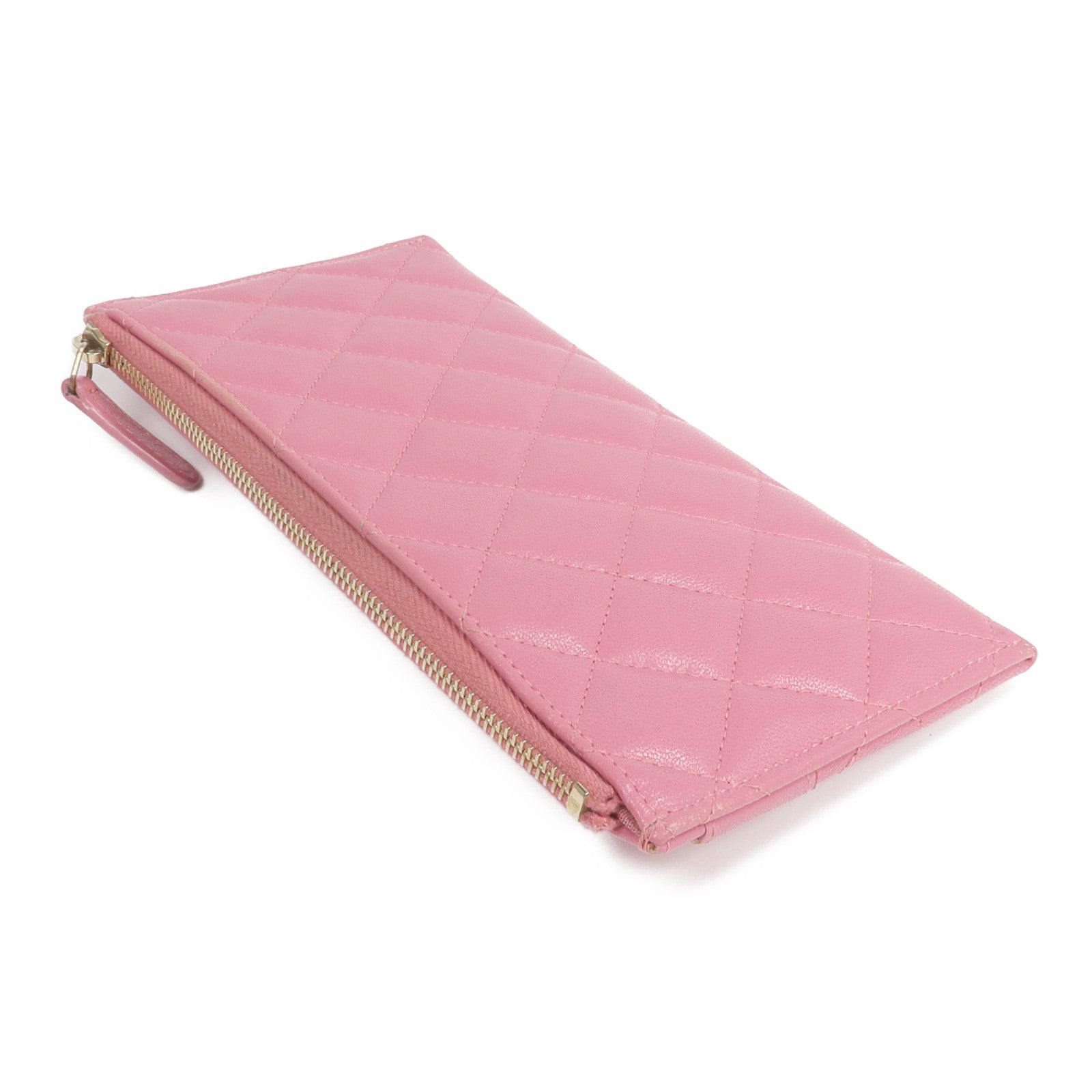 CHANEL 牛皮皮革Long Wallet金扣長錢包
