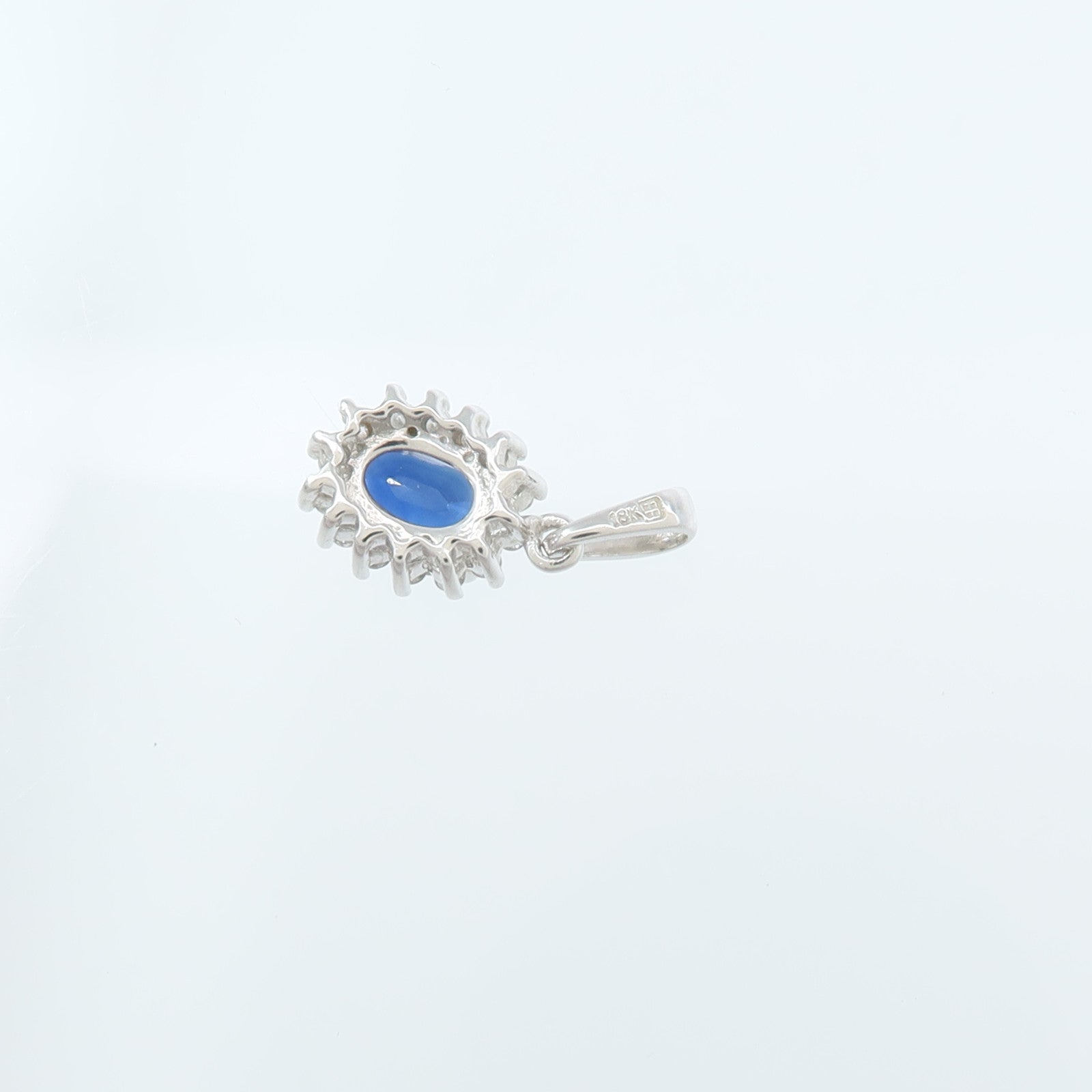 JEWELRY 18K白金Sapphire Pendant藍寶石吊墜