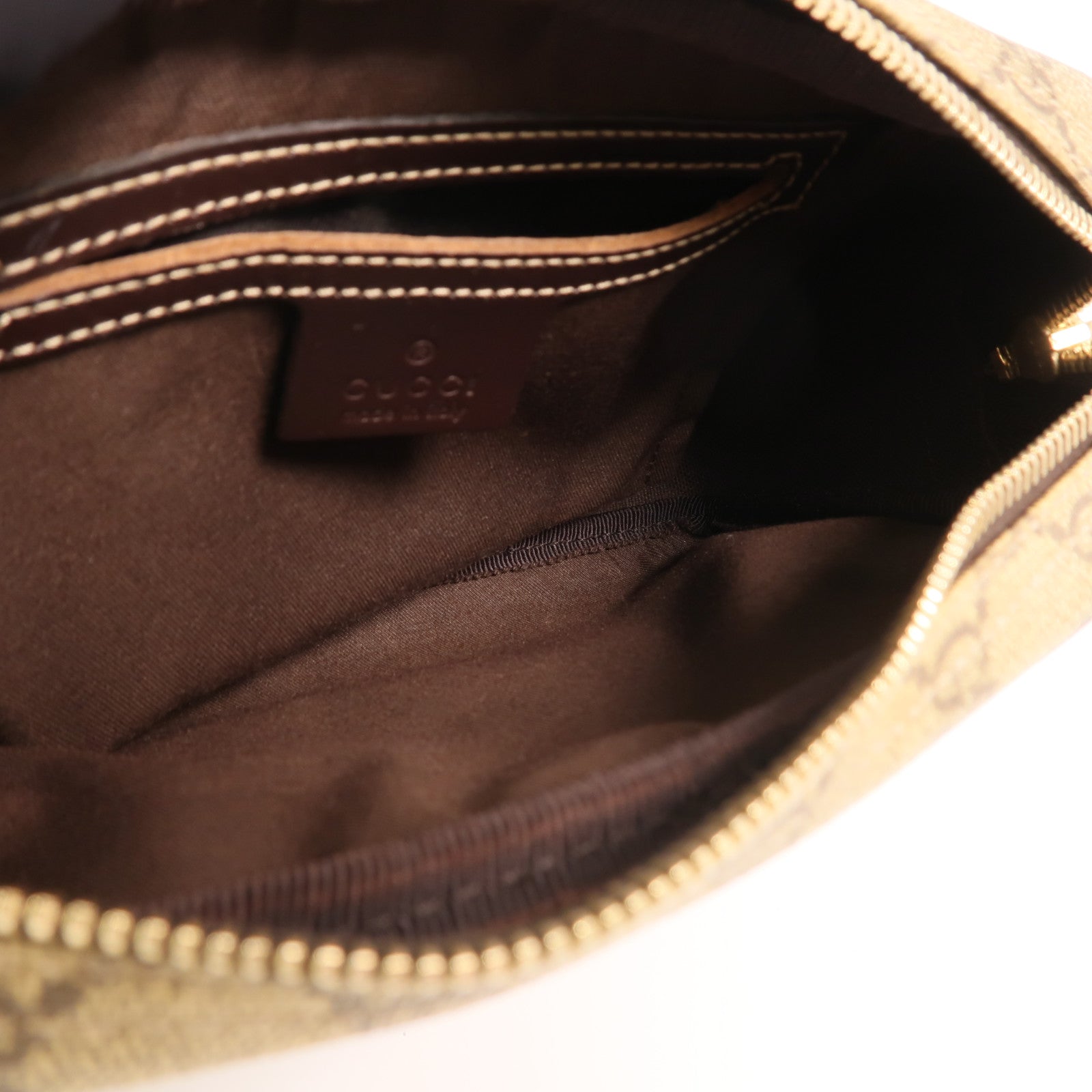 GUCCI GG帆布Shoulder Bag金扣肩背袋