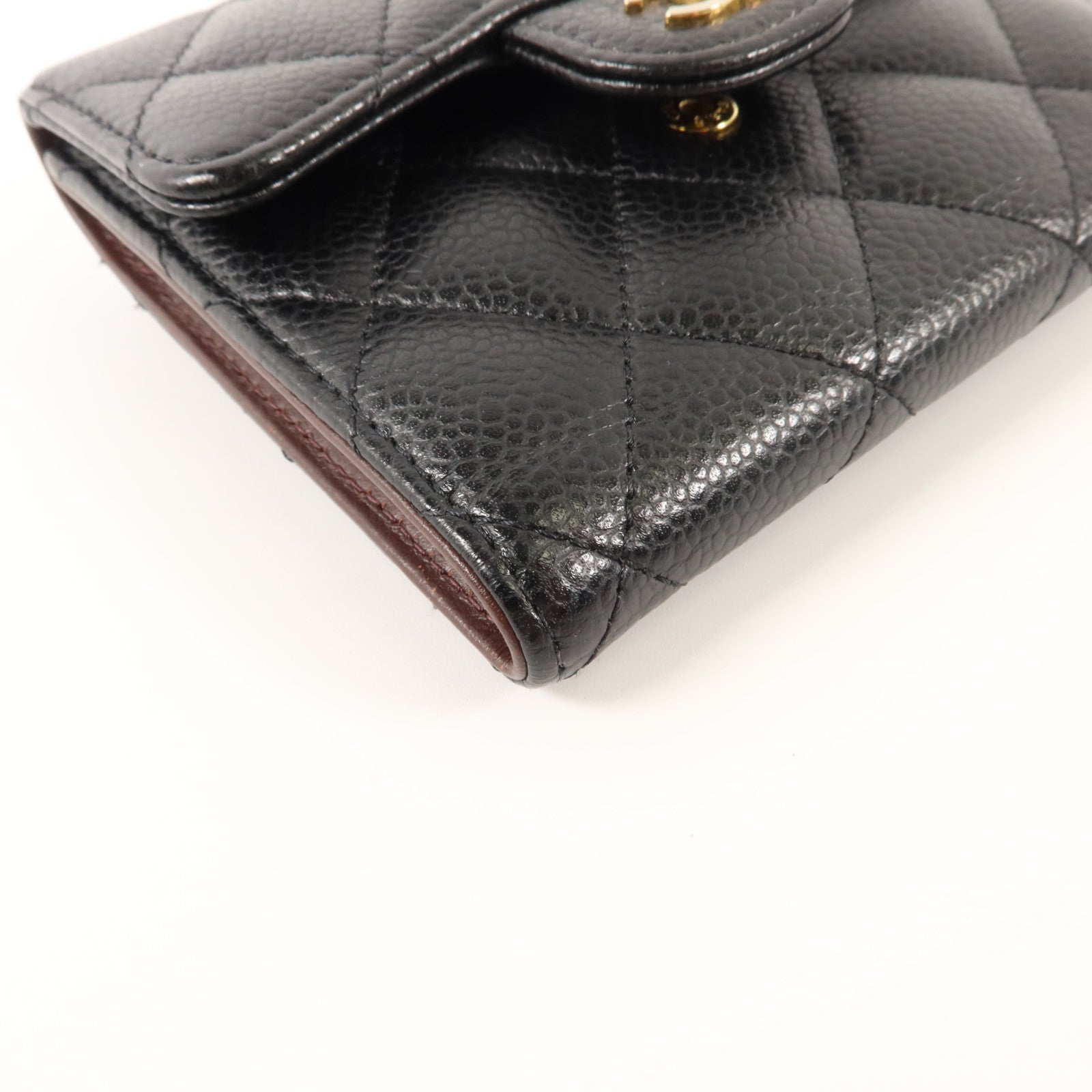 CHANEL 牛皮皮革Classic Small Flap Wallet金扣錢包