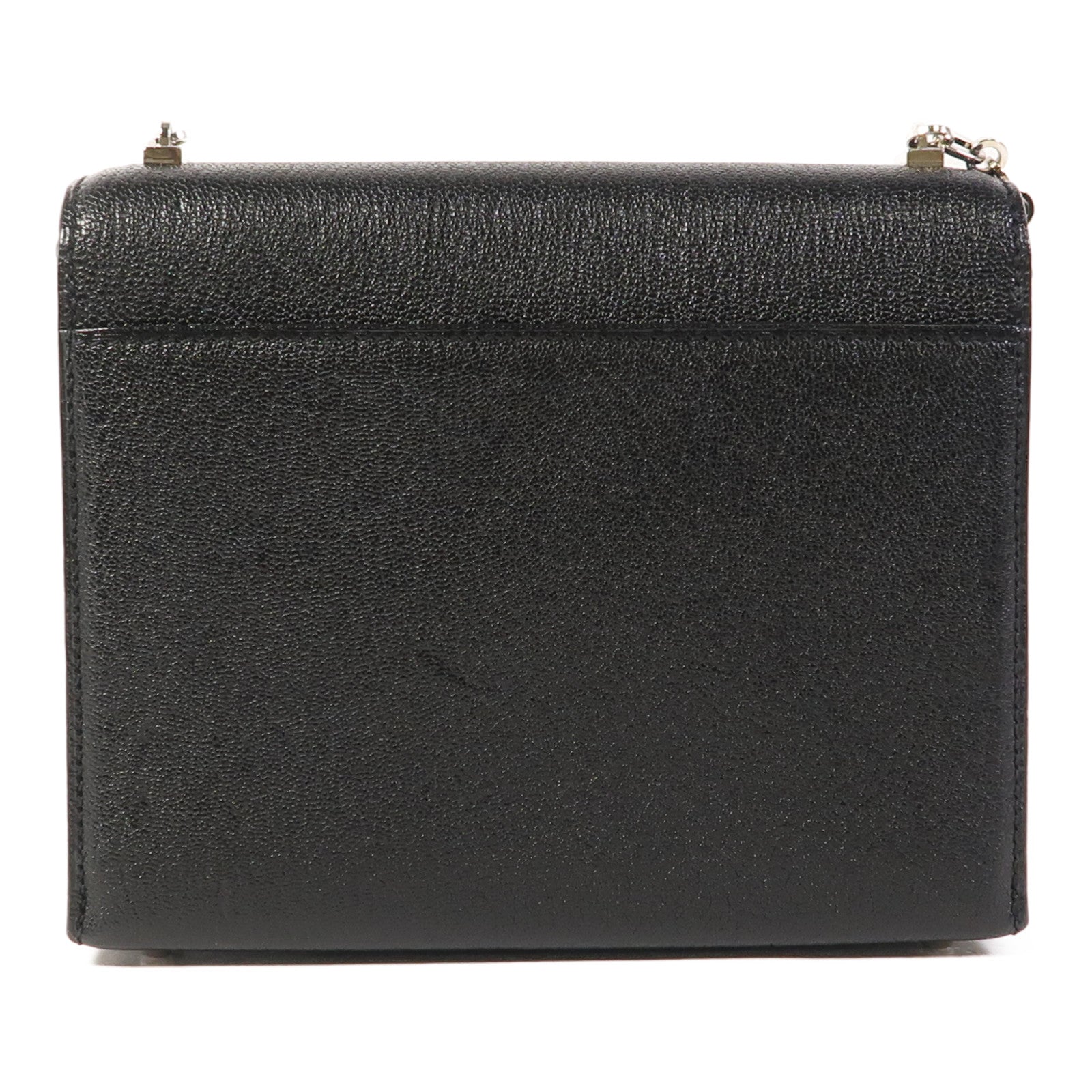 HERMES Chevre皮革Mini Verrou銀扣鏈帶肩背袋