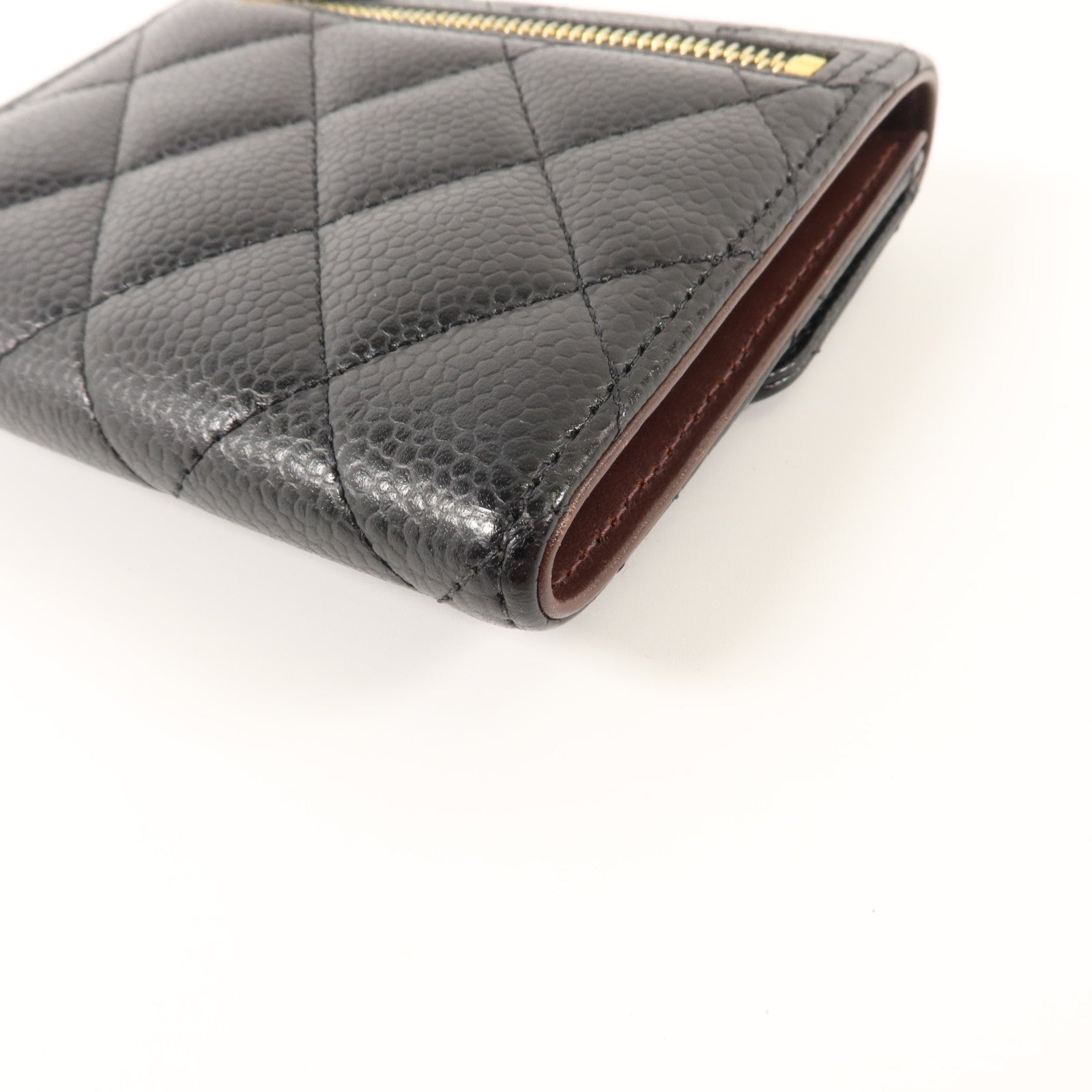 CHANEL 牛皮皮革Classic Small Flap Wallet金扣錢包