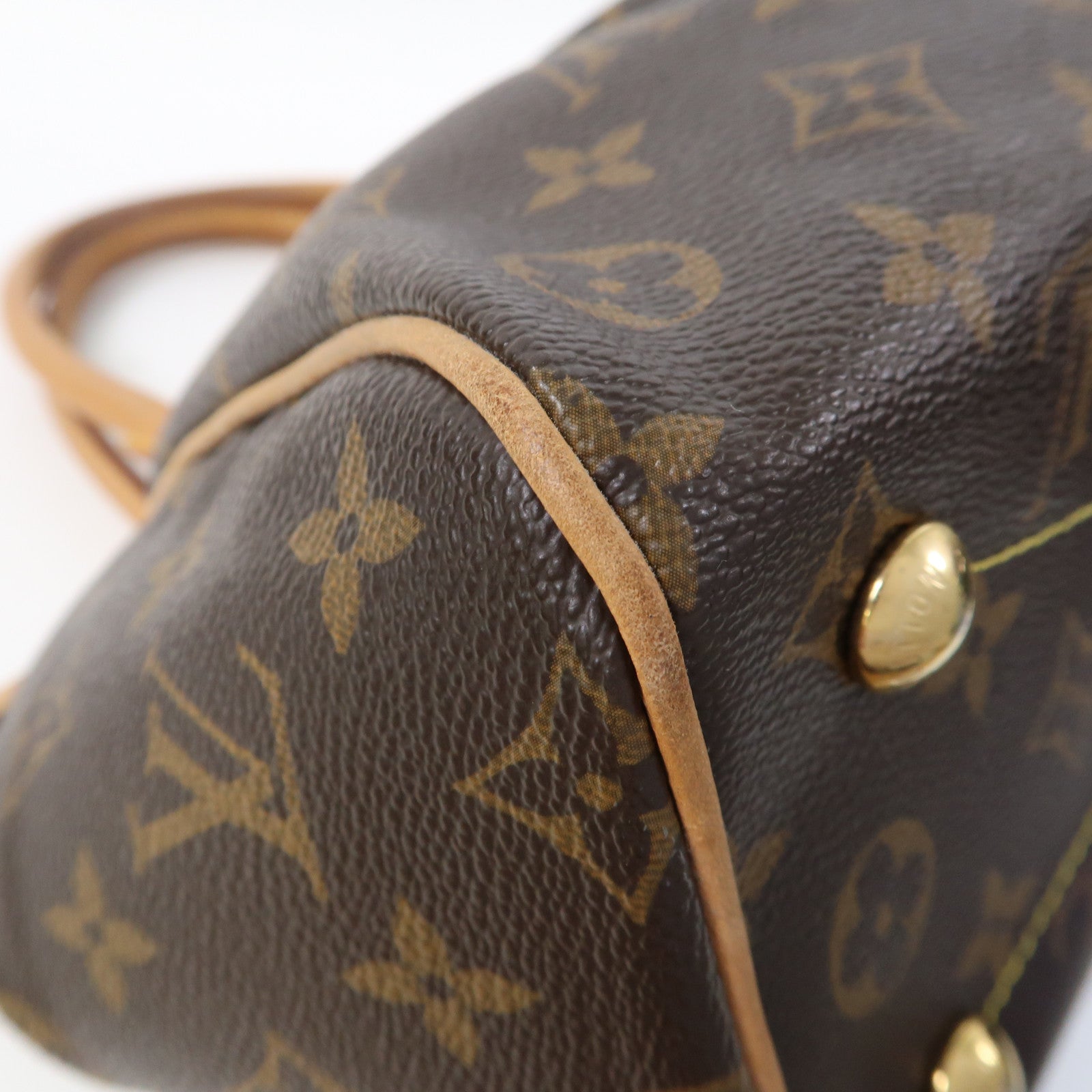 LOUIS VUITTON Monogram Tivoli PM金扣手挽袋啡色