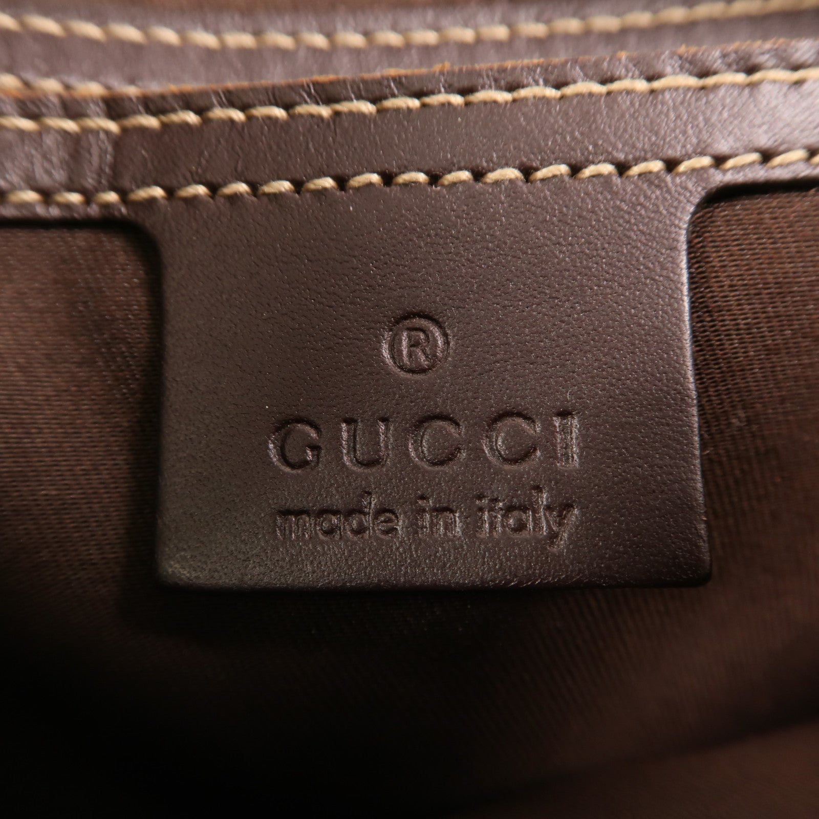 GUCCI GG帆布Shoulder Bag金扣肩背袋