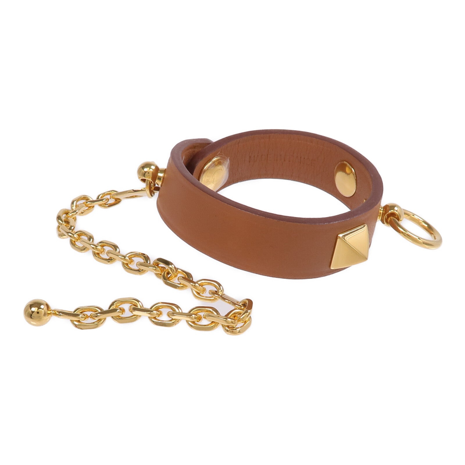 HERMES Swift皮革Rivale Glove Clip手套夾Gold