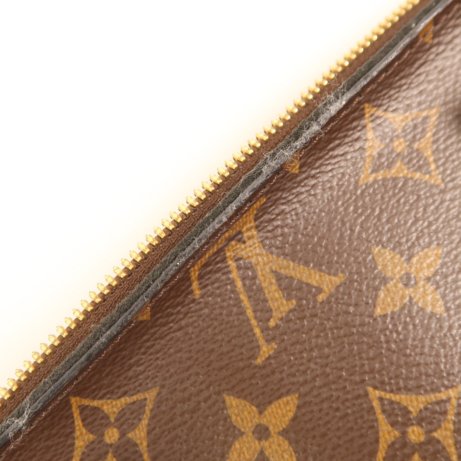 LOUIS VUITTON LV GHW Flower Zip Tote 2 Way Bag M44351 Monogram Brown/Black