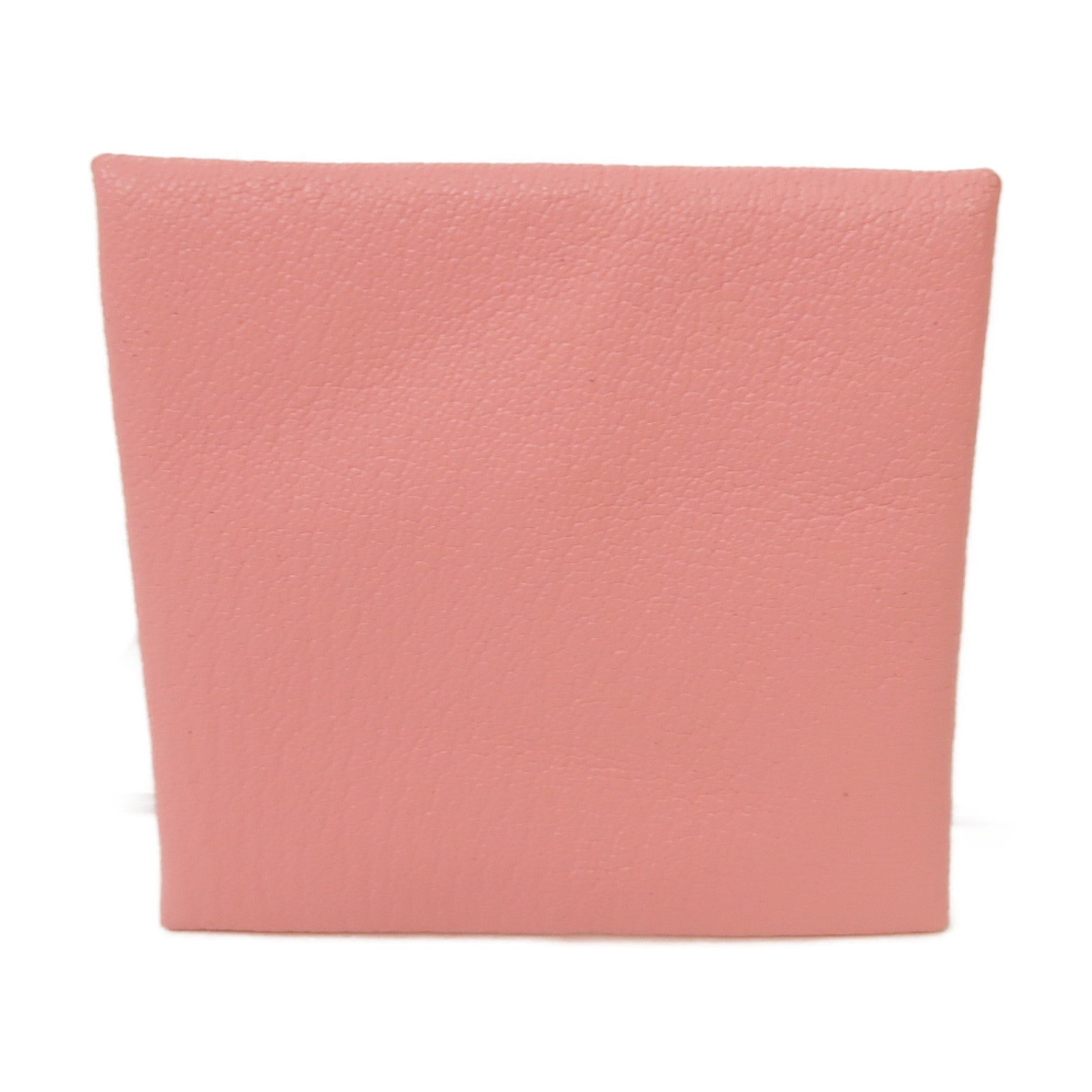 HERMES 【激減優惠】Chevre皮革Coin Case銀扣零錢包Rose Sakura粉紅色