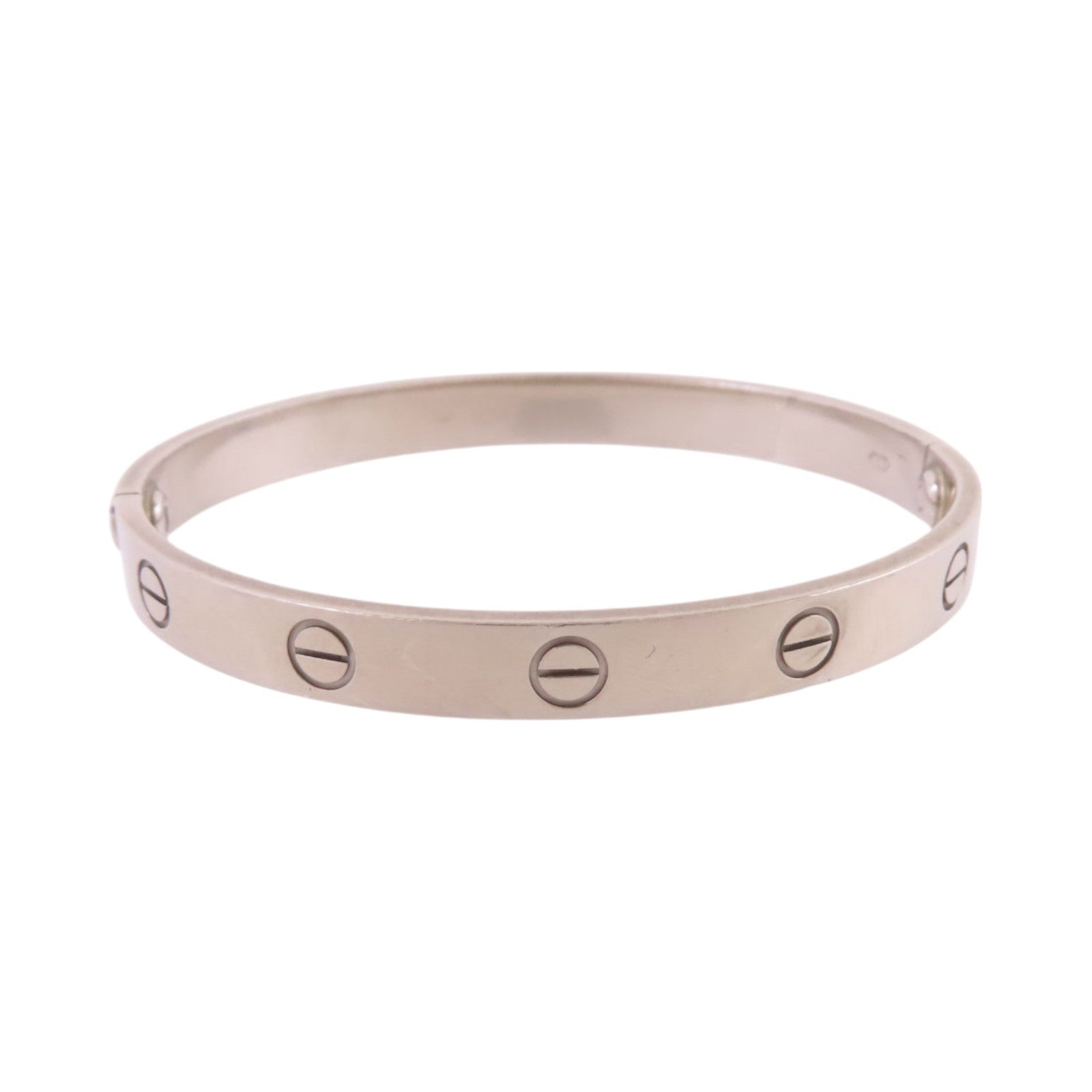 CARTIER 18K白金Love Blaceret手鐲