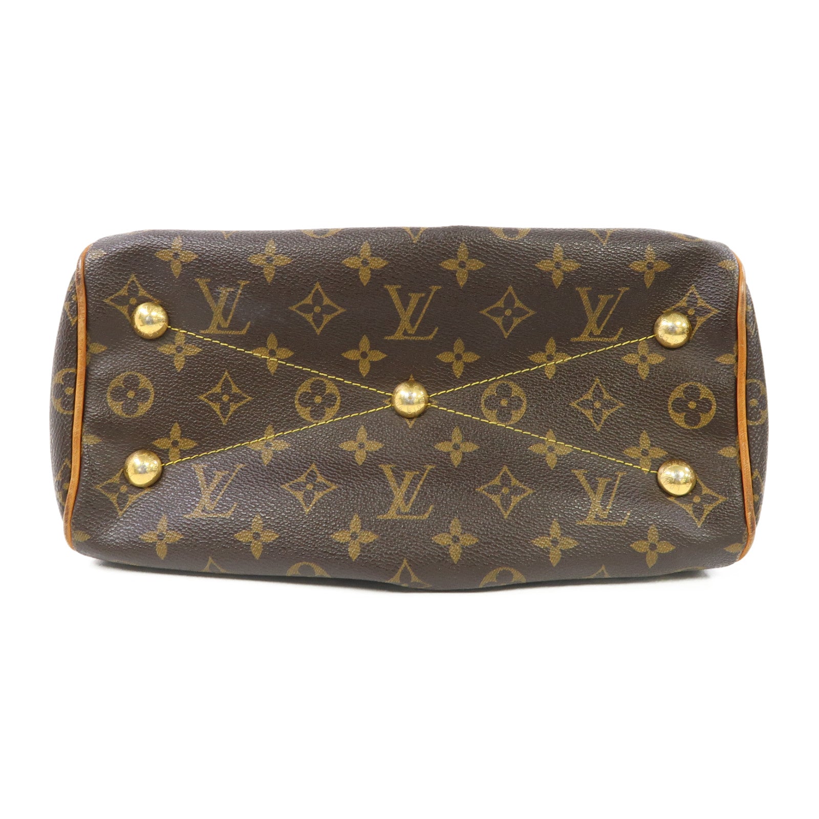 LOUIS VUITTON 【激減優惠】Monogram Tivoli PM金扣肩背袋啡色