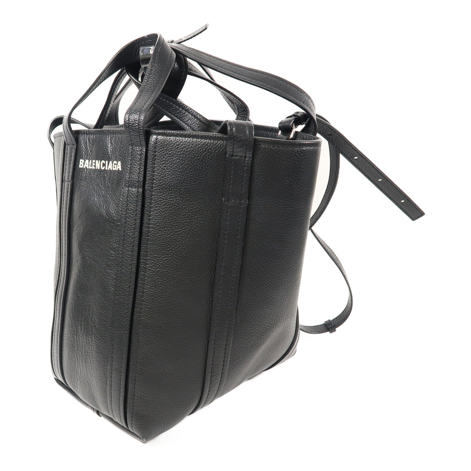 BALENCIAGA 【激減優惠】牛皮皮革2 Way Shoulder銀扣手挽肩背兩用袋