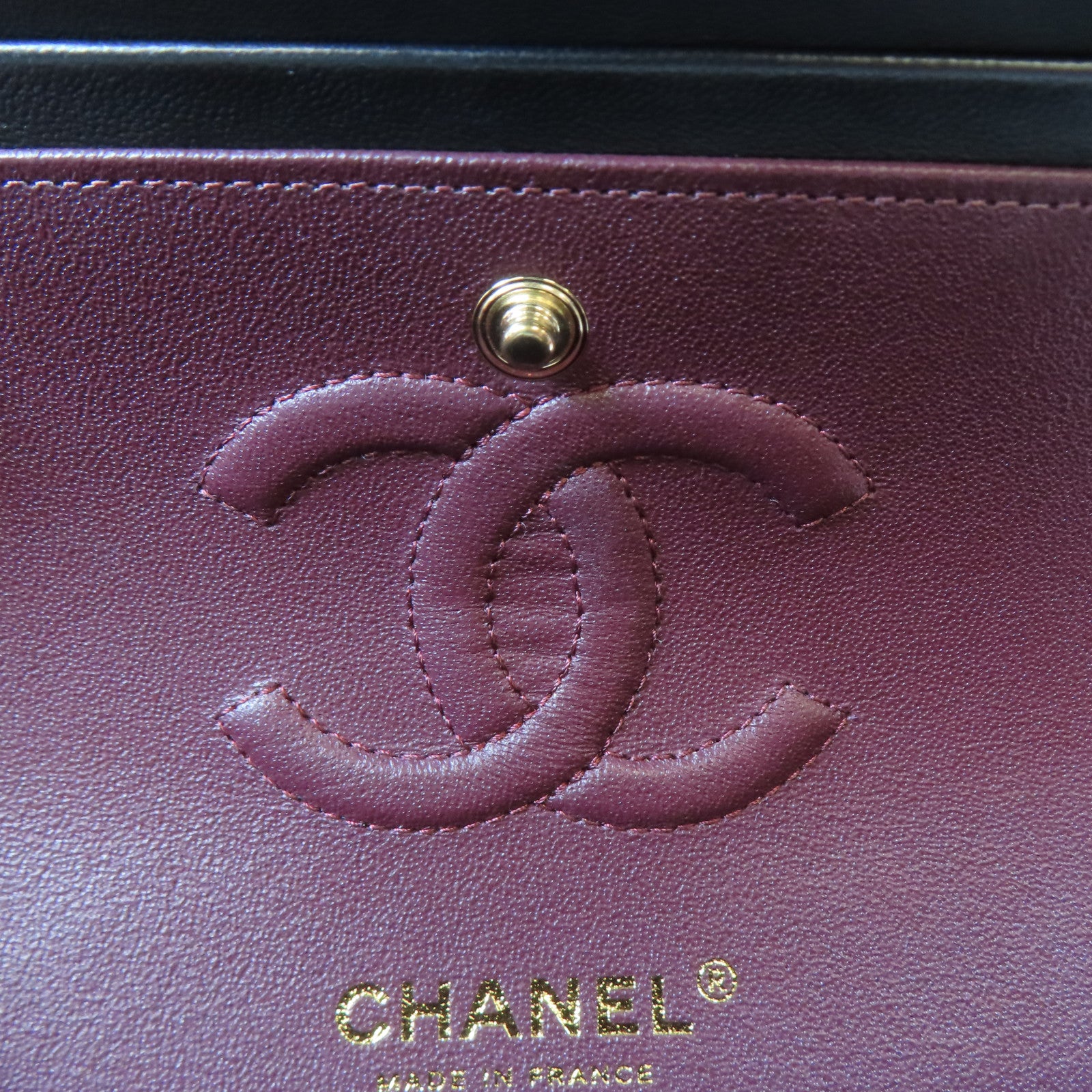CHANEL 【激減優惠】菱格羊皮皮革Classic Flap 23cm金扣鏈帶肩背袋黑色
