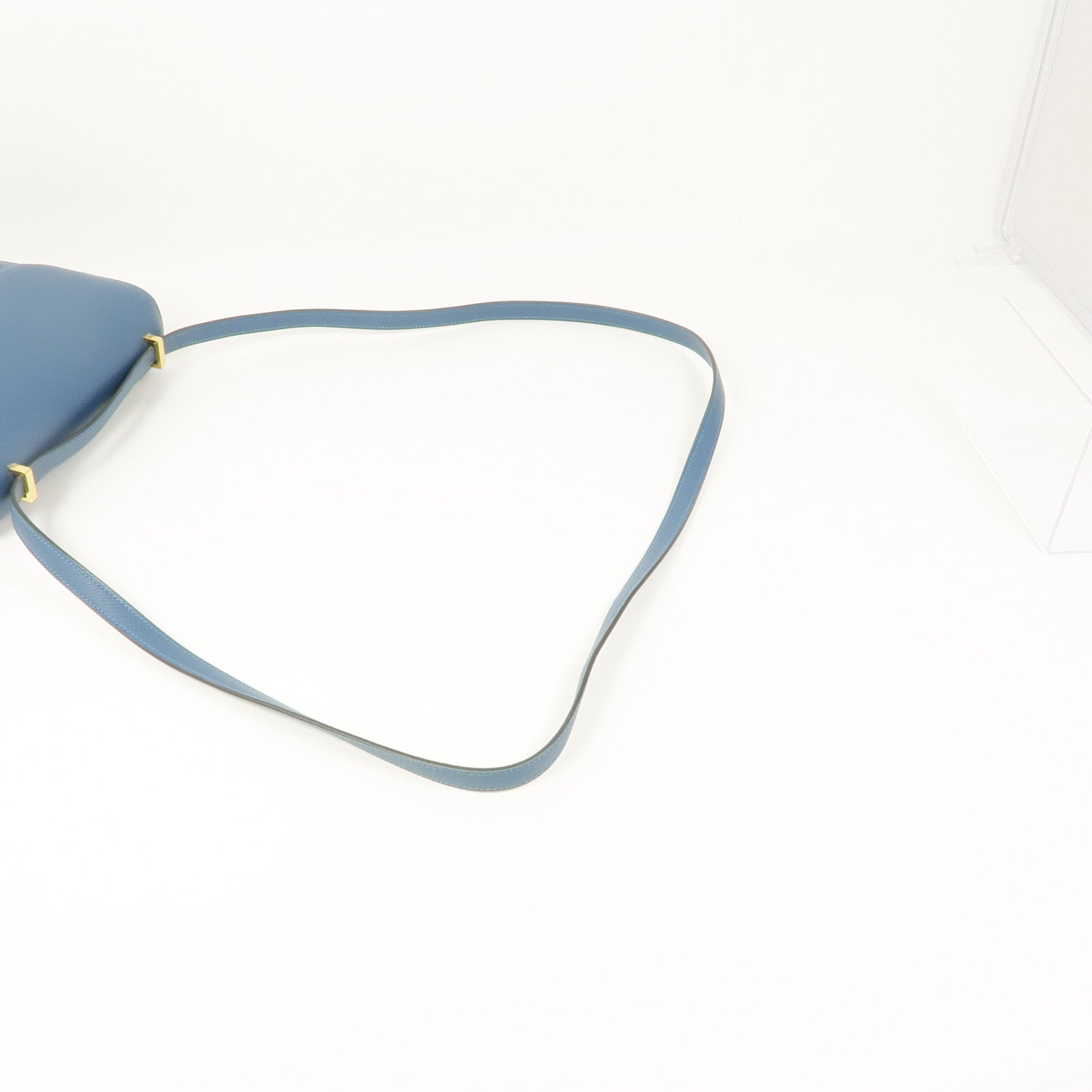 HERMES 【激減優惠】Epsom皮革Constance Mini金扣肩背袋Blue