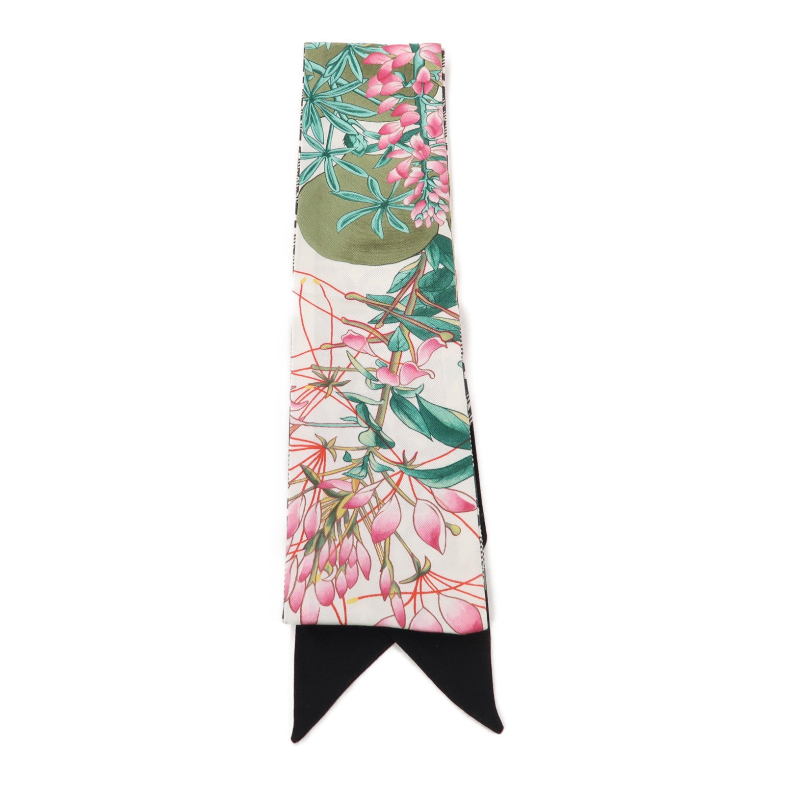 Salvatore Ferragamo 【激減優惠】絲質Scarf絲巾白色/黑色