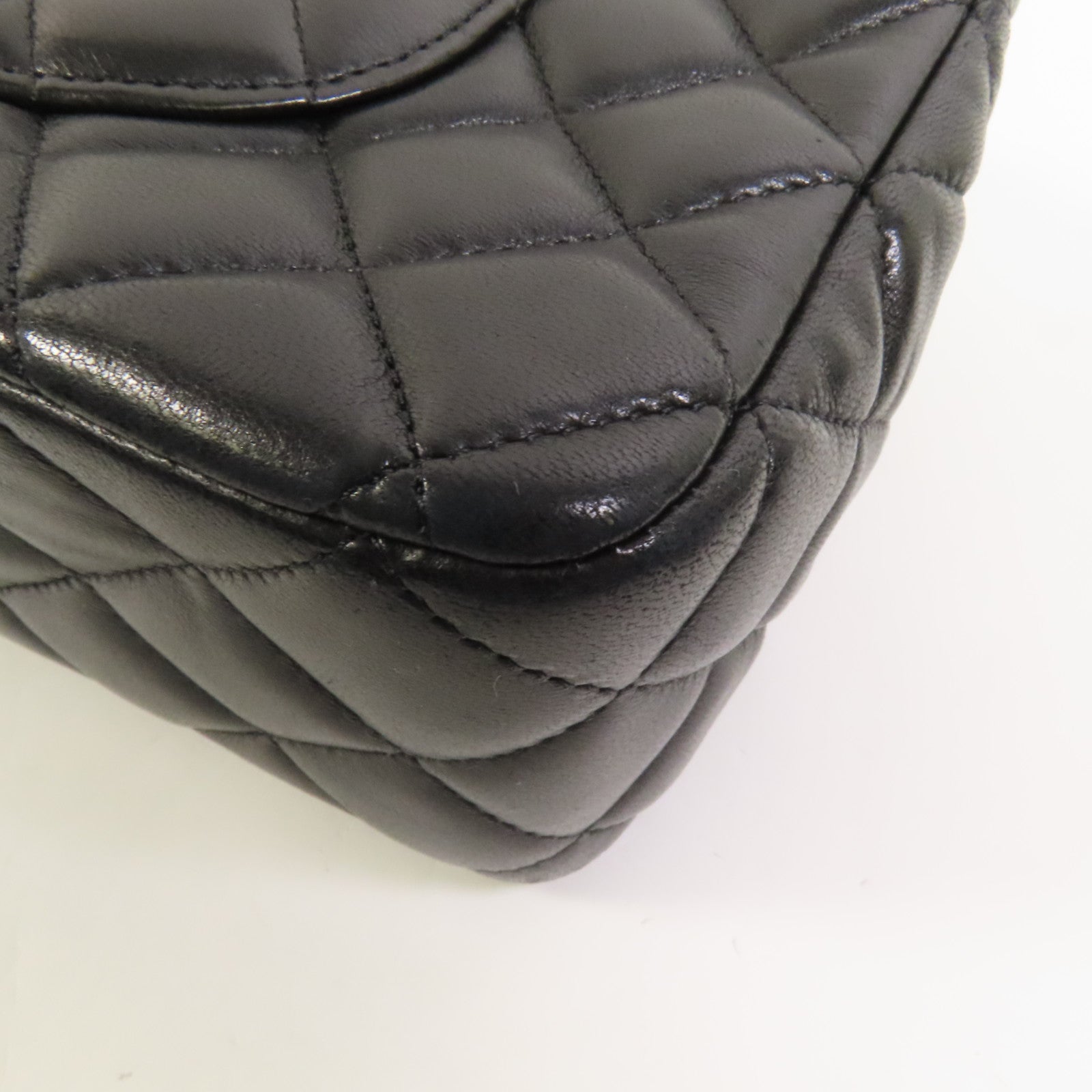 CHANEL 羊皮皮革Chain Shoulder金扣鏈帶肩背袋