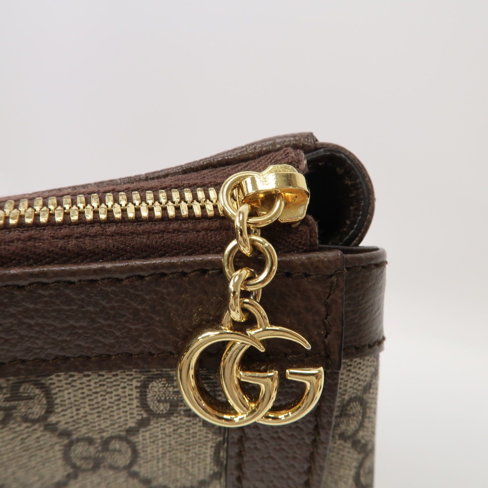 GUCCI 塗層帆布Ophidia Medium Tote Bag金扣手挽肩背兩用袋啡色