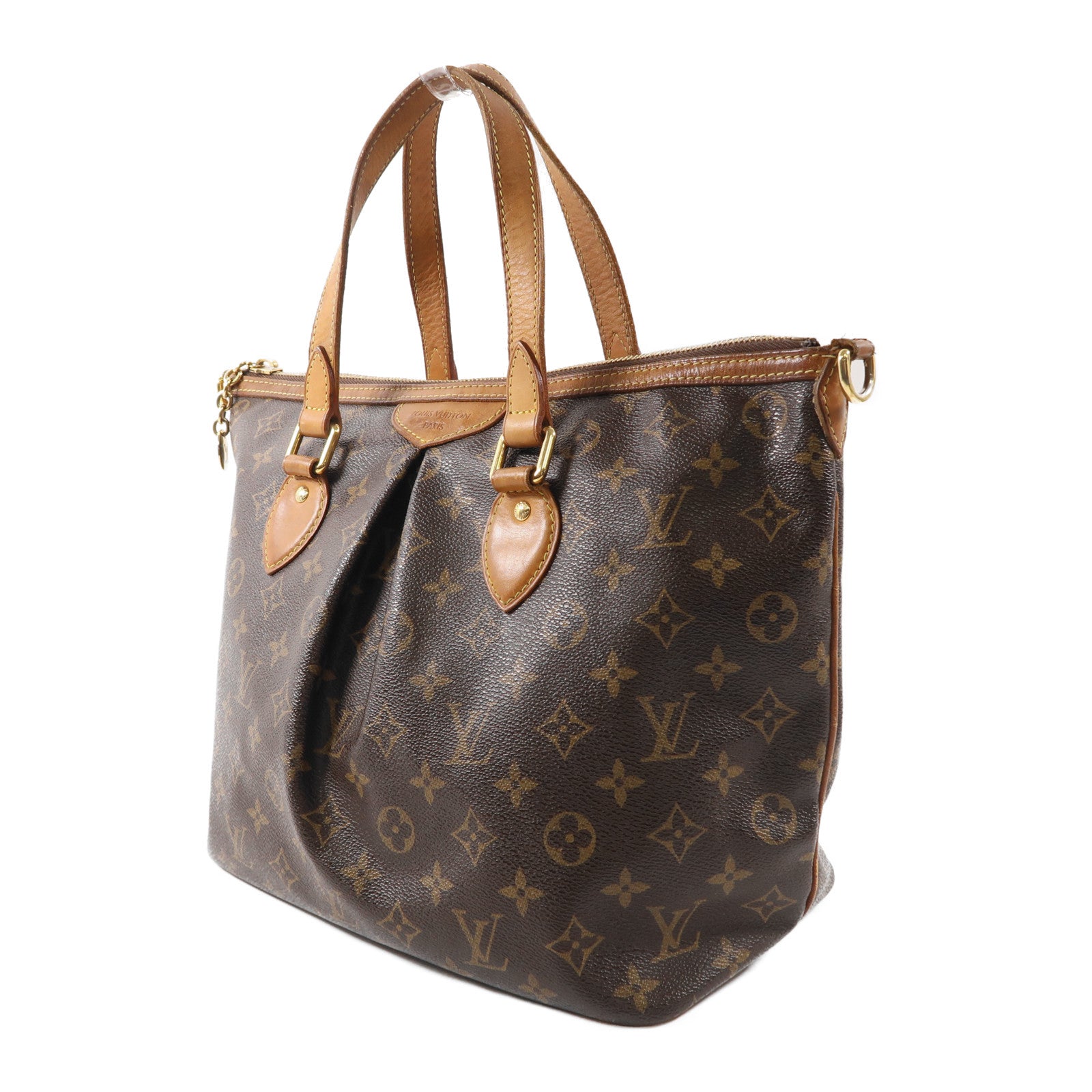 LOUIS VUITTON LV GHW Palermo PM 2 Way Shoulder Bag M40145 Monogram Brown