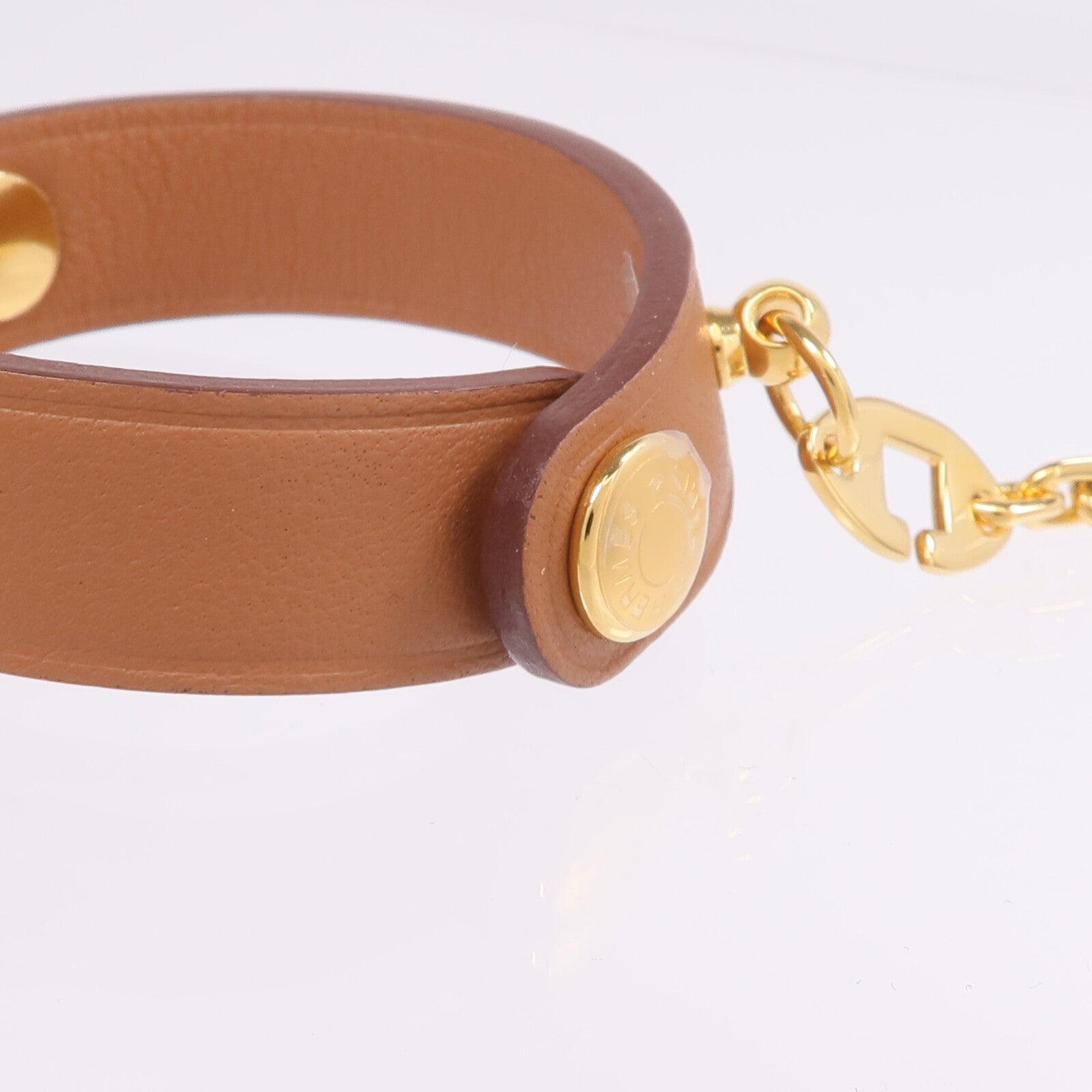 HERMES Swift皮革Rivale Glove Clip手套夾Gold