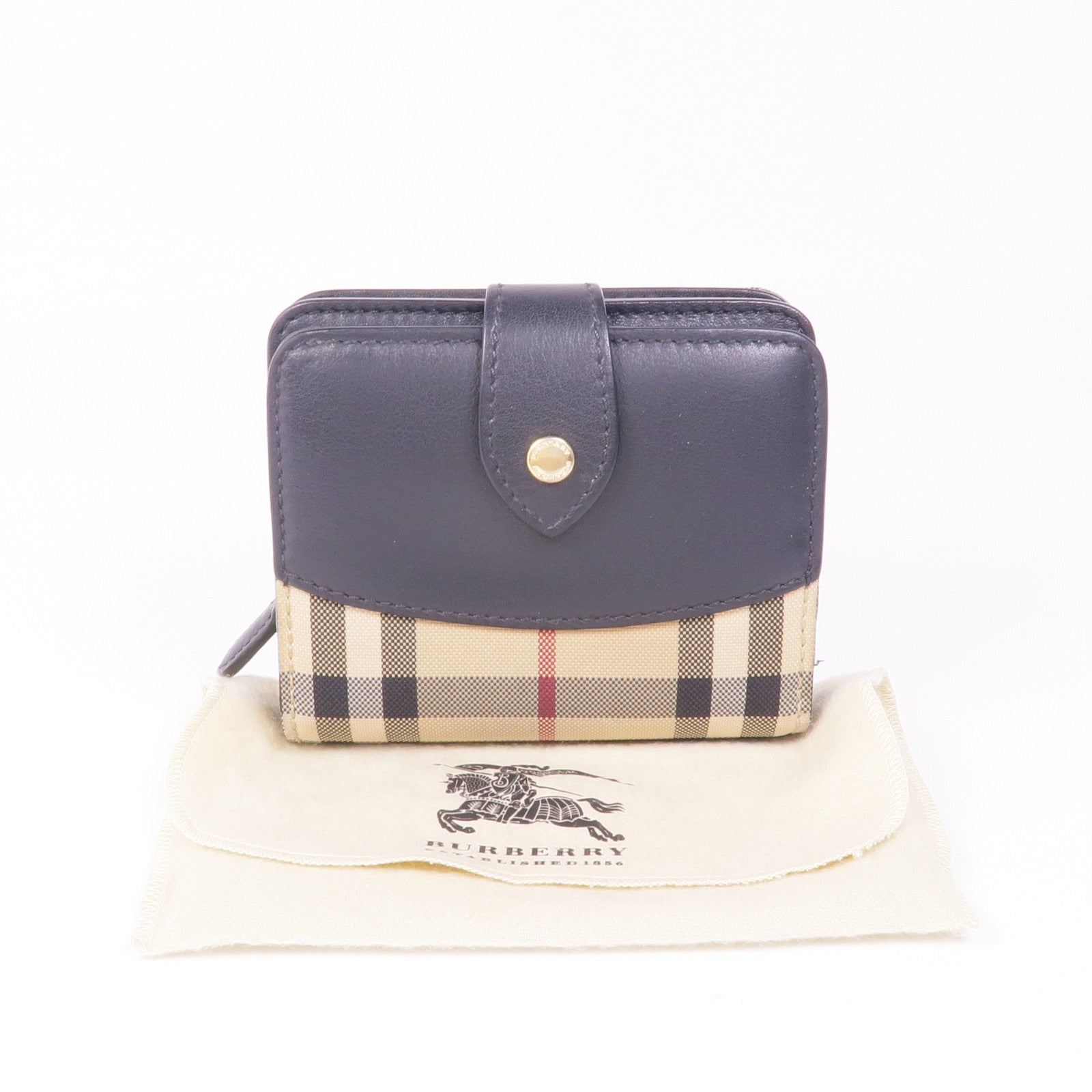 BURBERRY 帆布Wallet金扣錢包