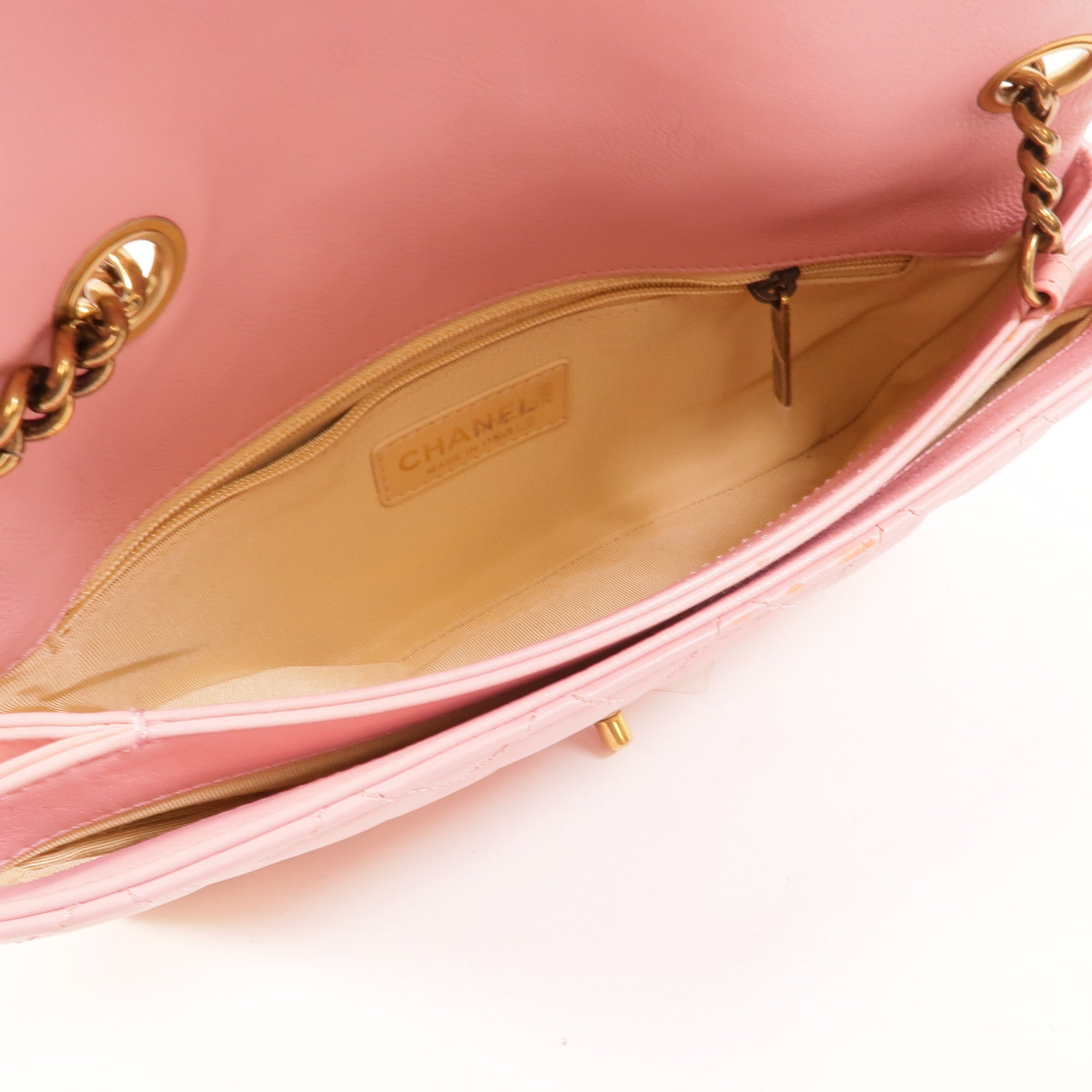 CHANEL 牛皮皮革Chain Shoulder Bag鏈帶手挽肩背兩用袋