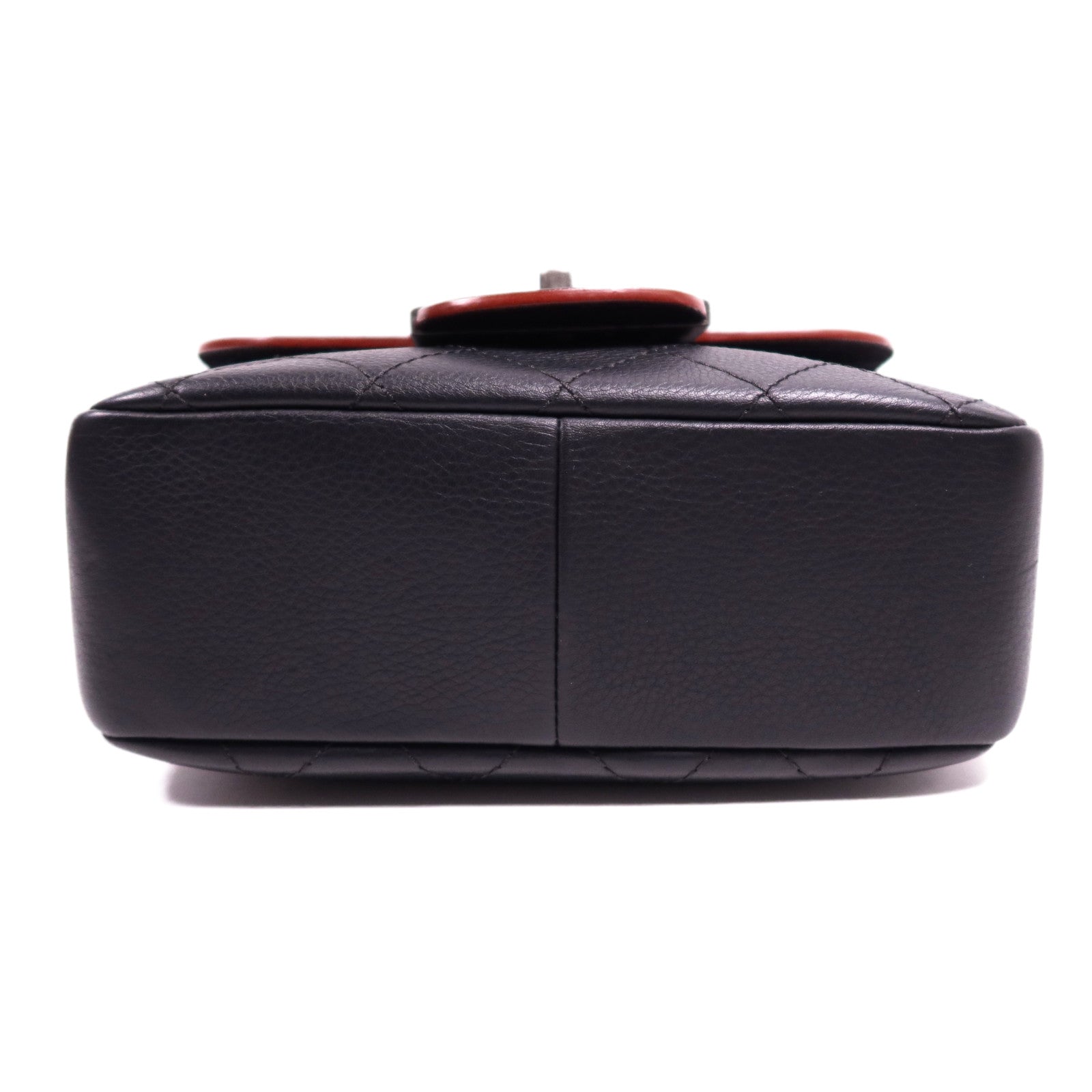 CHANEL 牛皮皮革Chain Shoulder Bag銀扣鏈帶肩背袋