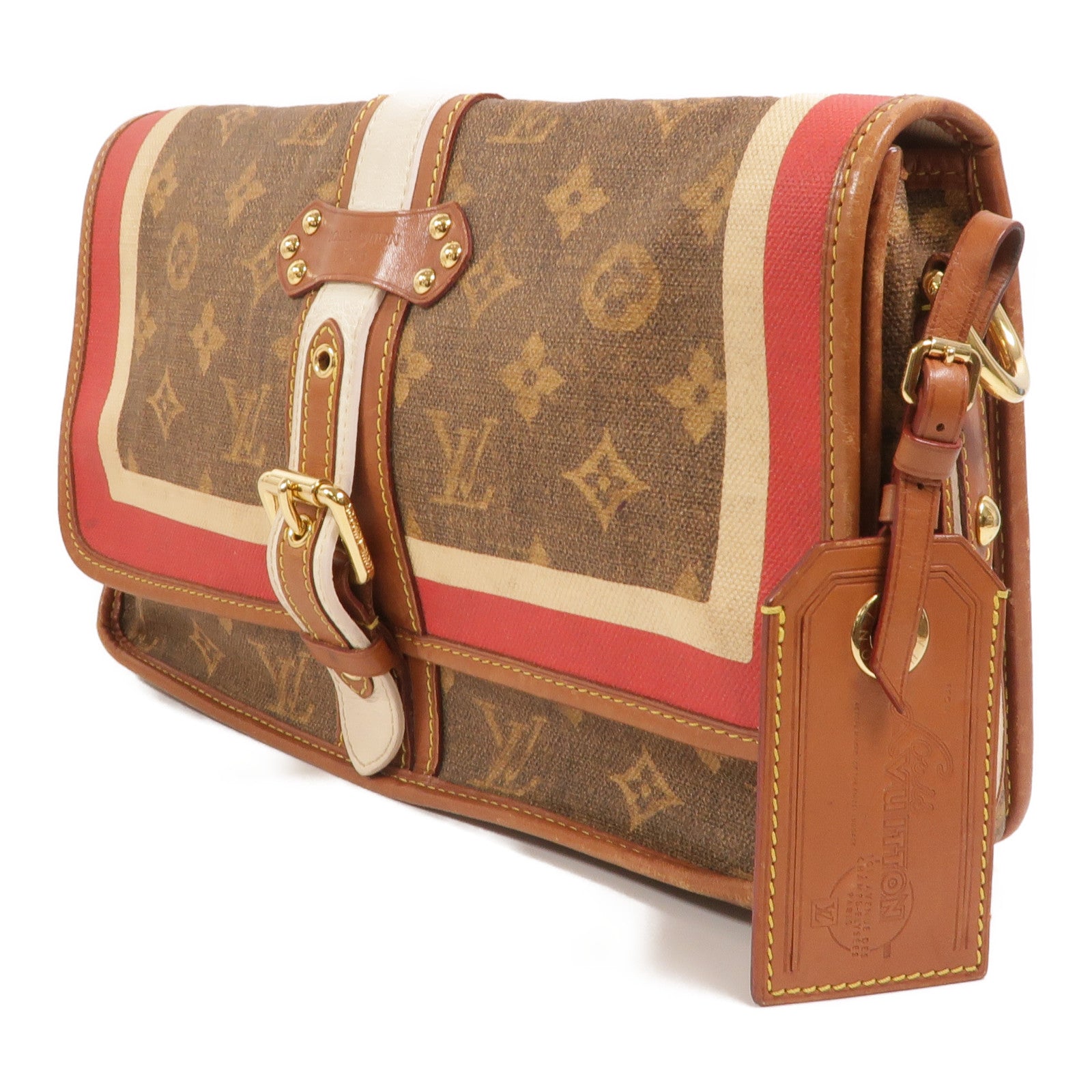 LOUIS VUITTON Monogram Tissue Porte Rayures肩背袋