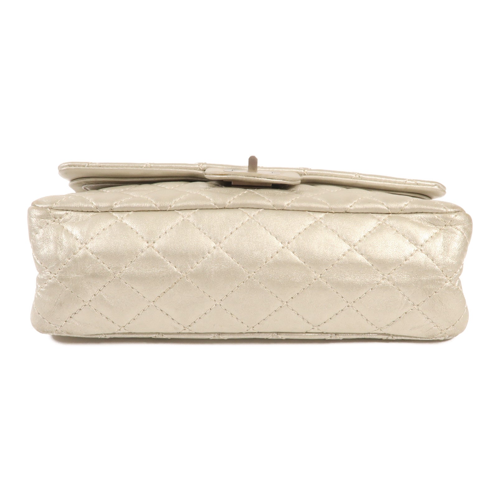 CHANEL 牛皮皮革2.55銀扣鏈帶肩背袋