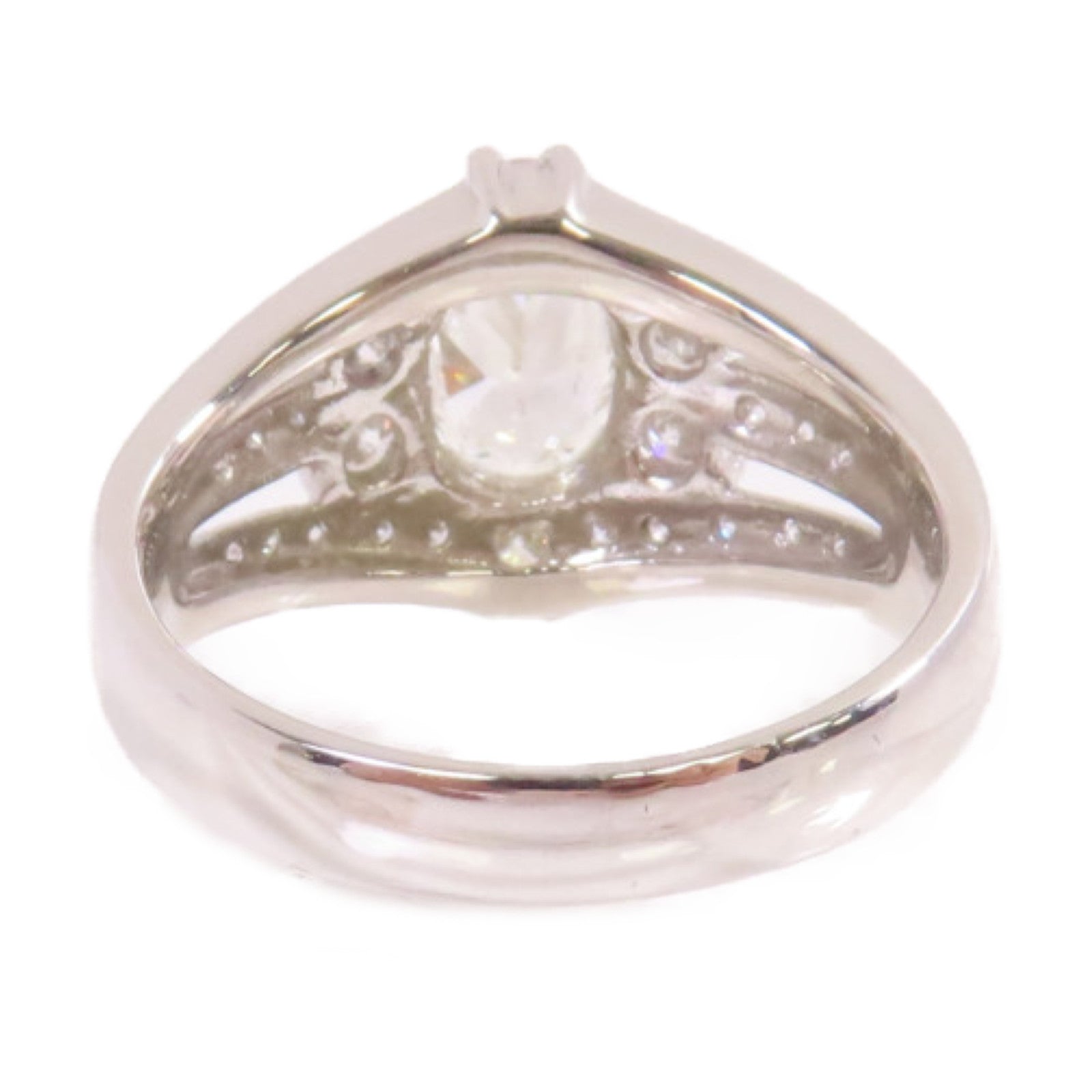 JEWELRY PT900鉑金/1.008ct/0.470ct鑽石Diamond Ring戒指US#7.25