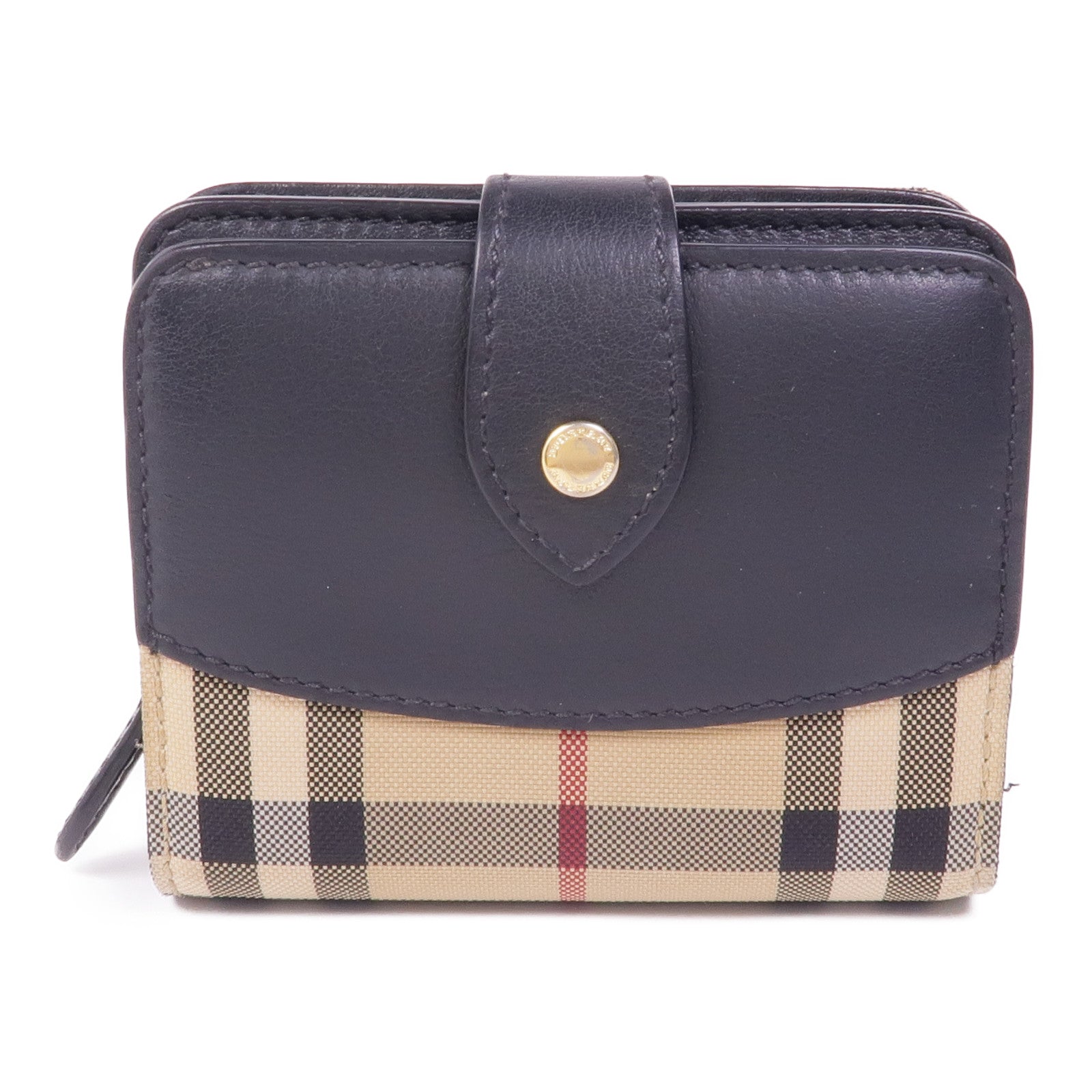 BURBERRY 帆布Wallet金扣錢包