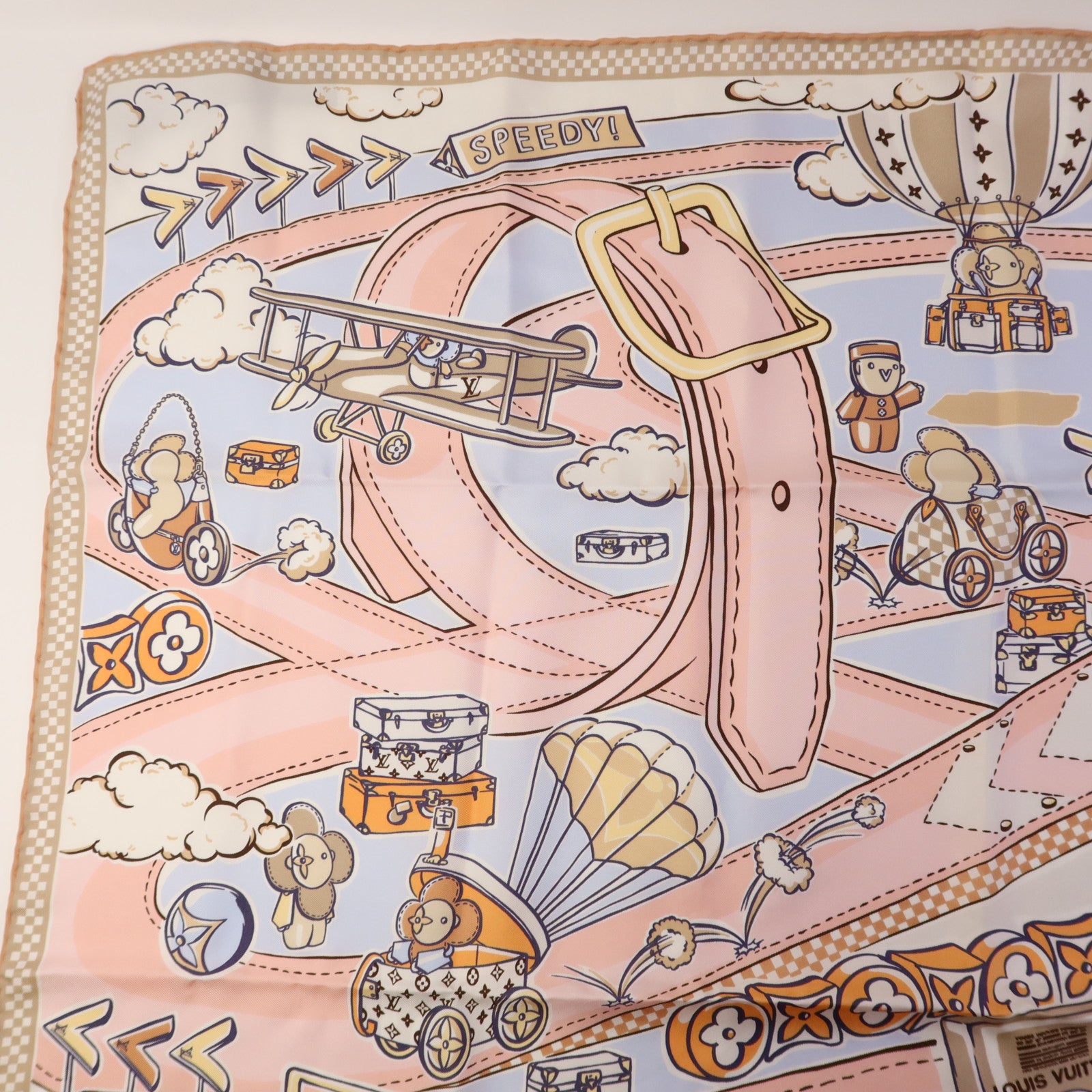 LOUIS VUITTON 絲質Speedy Vivienne Square 90 Scarf絲巾