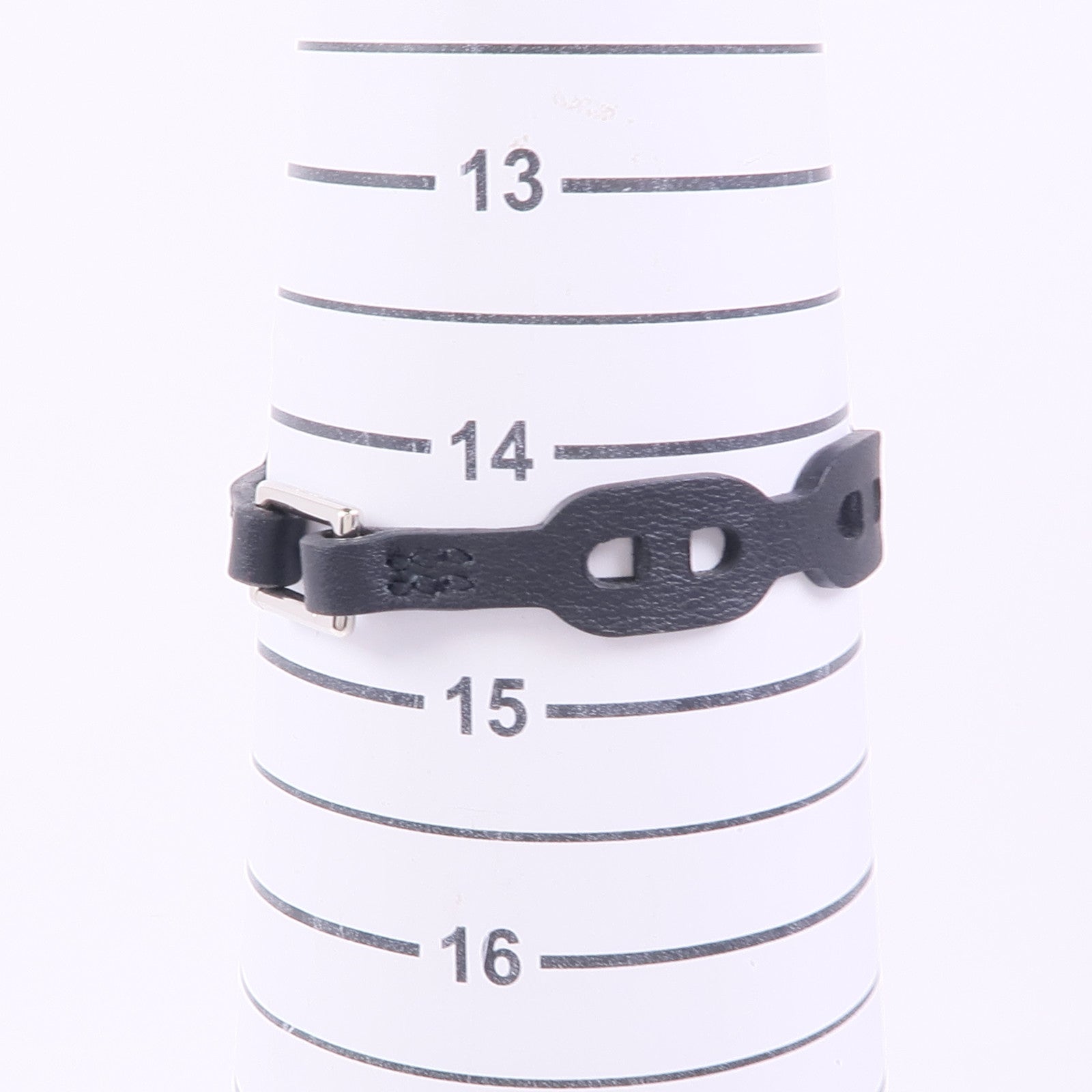 HERMES PHW Bracelet Veau Swift Leather Noir Black