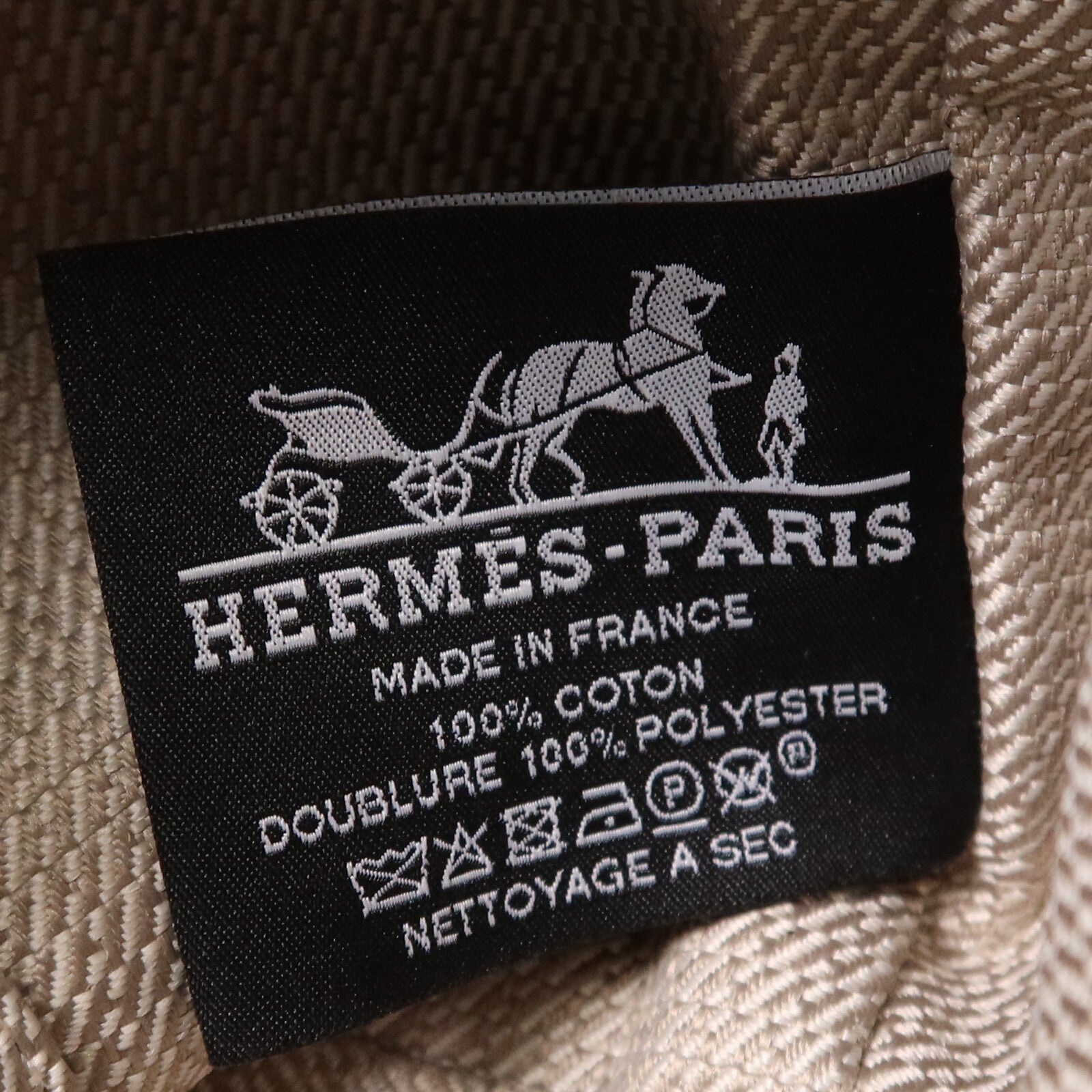 HERMES 帆布Bride A Brac GM銀扣手挽袋
