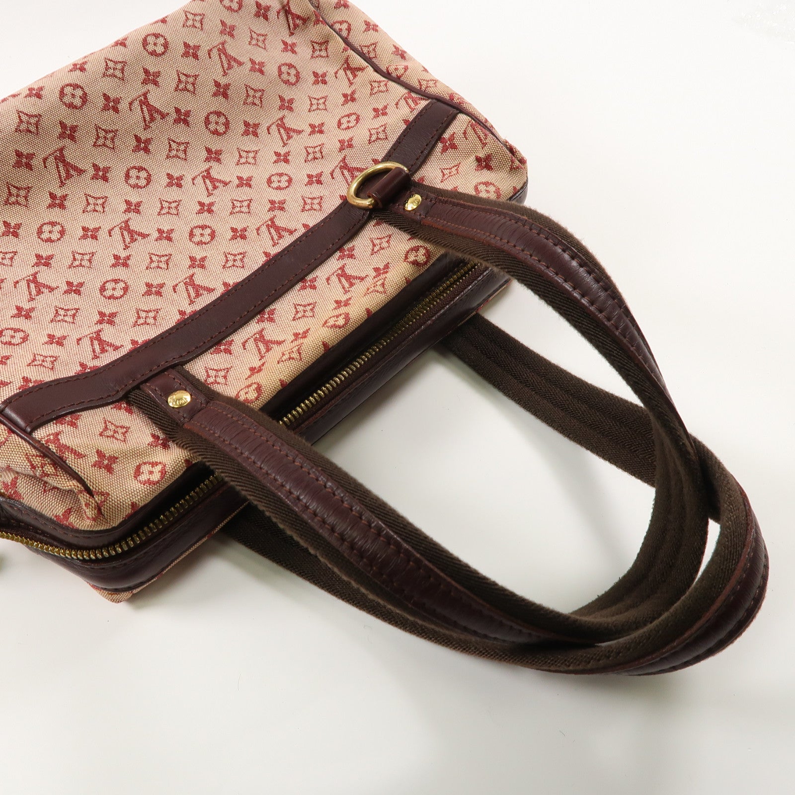 LOUIS VUITTON Monogram Mini Josephine PM金扣手挽袋粉紅色