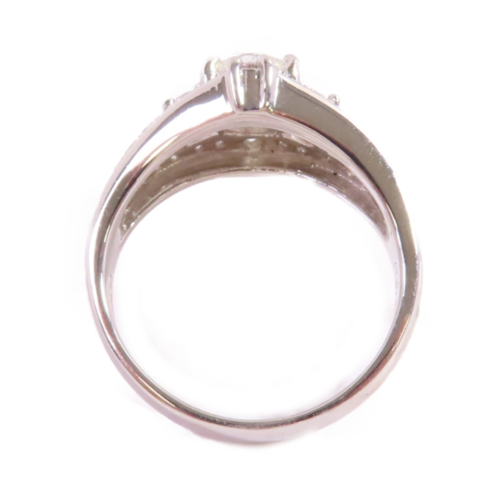 JEWELRY PT900鉑金/1.008ct/0.470ct鑽石Diamond Ring戒指US#7.25