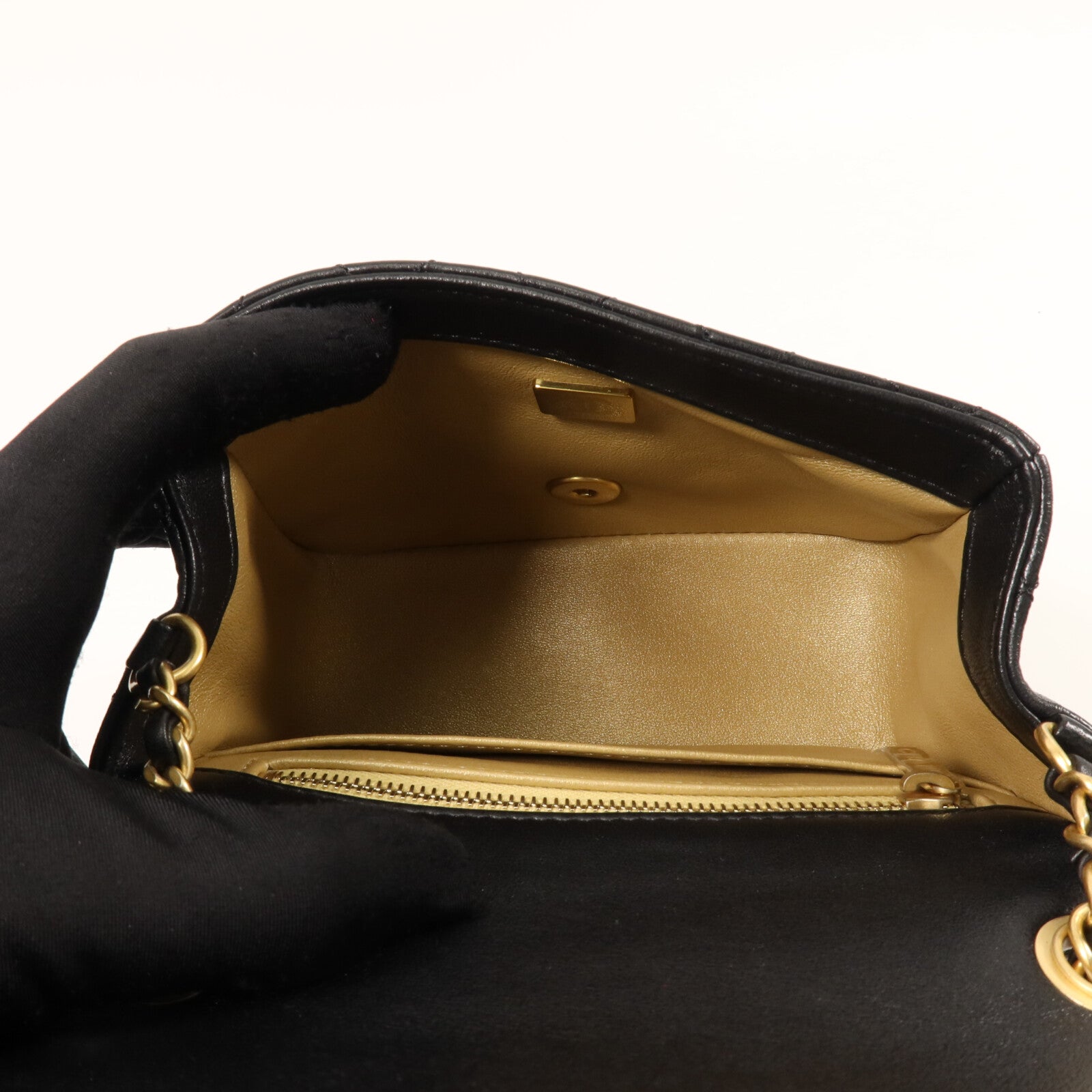 CHANEL 羊皮皮革Mini Classic Flap Bag鏈帶肩背袋
