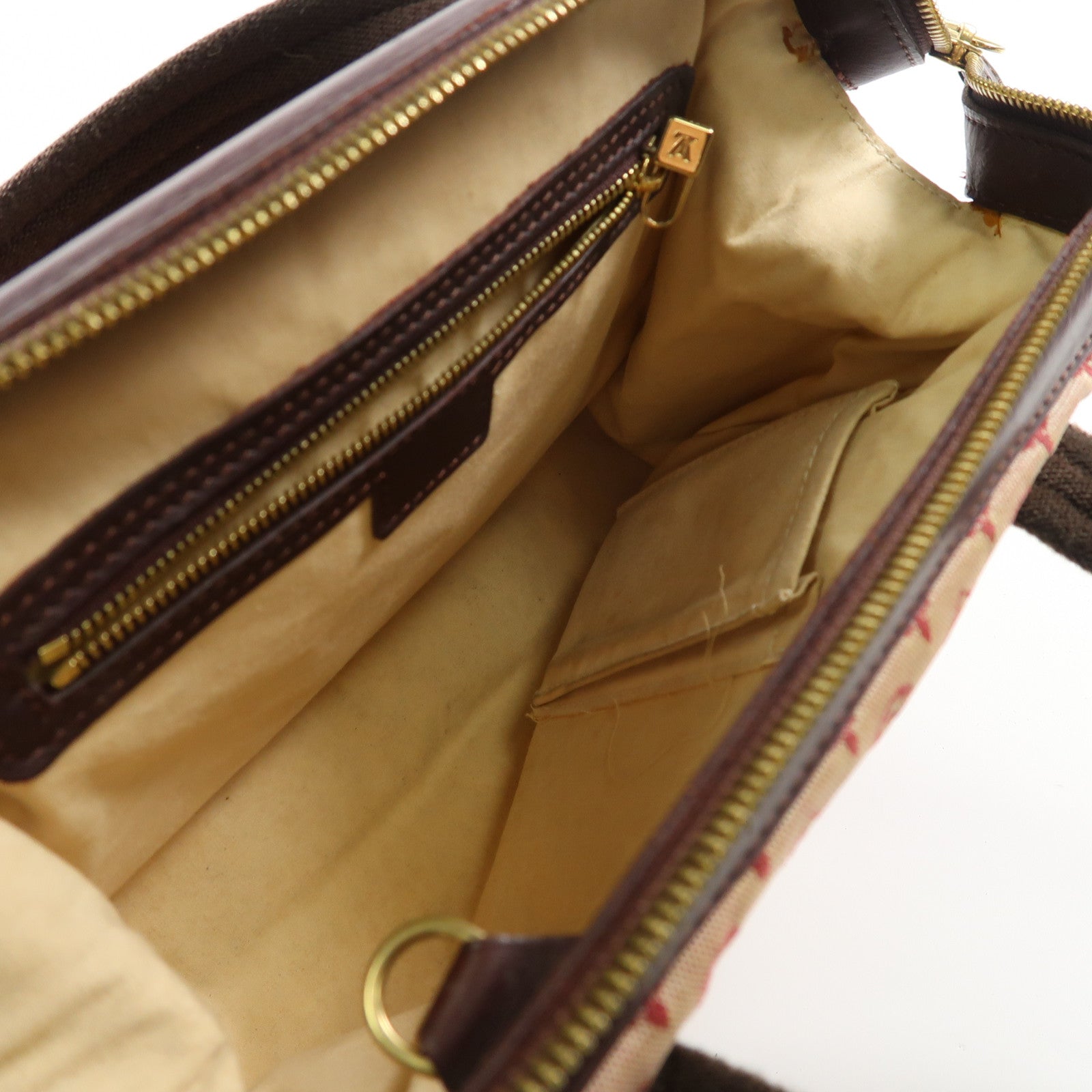 LOUIS VUITTON Monogram Mini Josephine PM金扣手挽袋粉紅色
