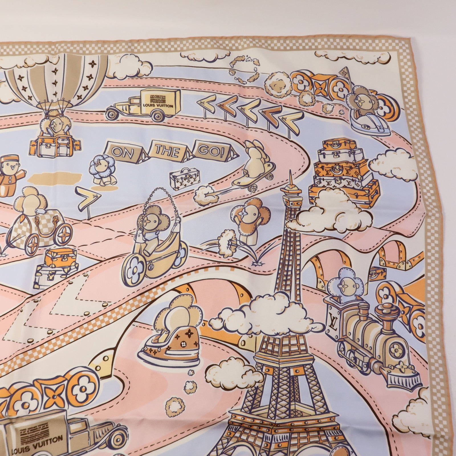 LOUIS VUITTON 絲質Speedy Vivienne Square 90 Scarf絲巾
