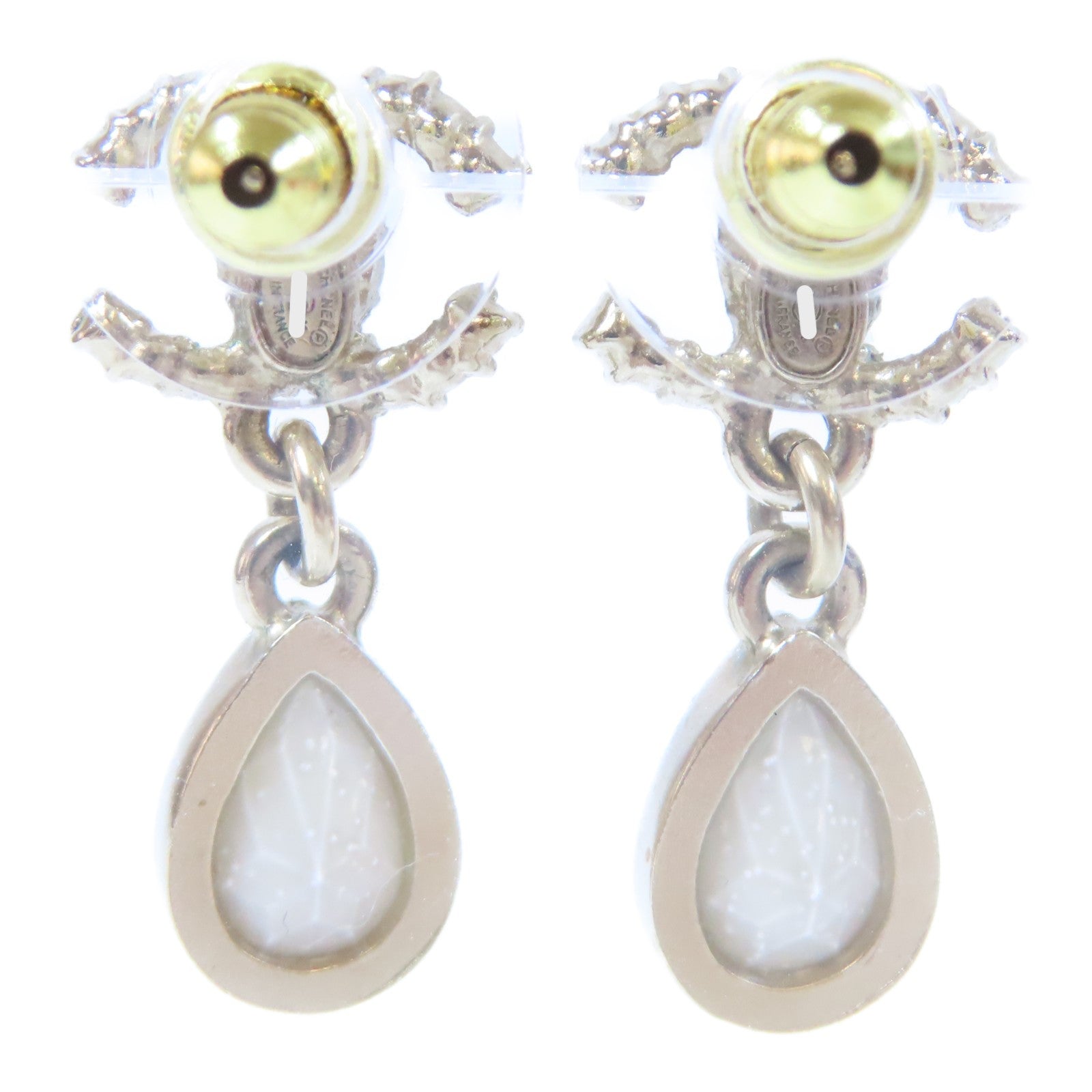 CHANEL PVC/金屬Earrings耳環白色