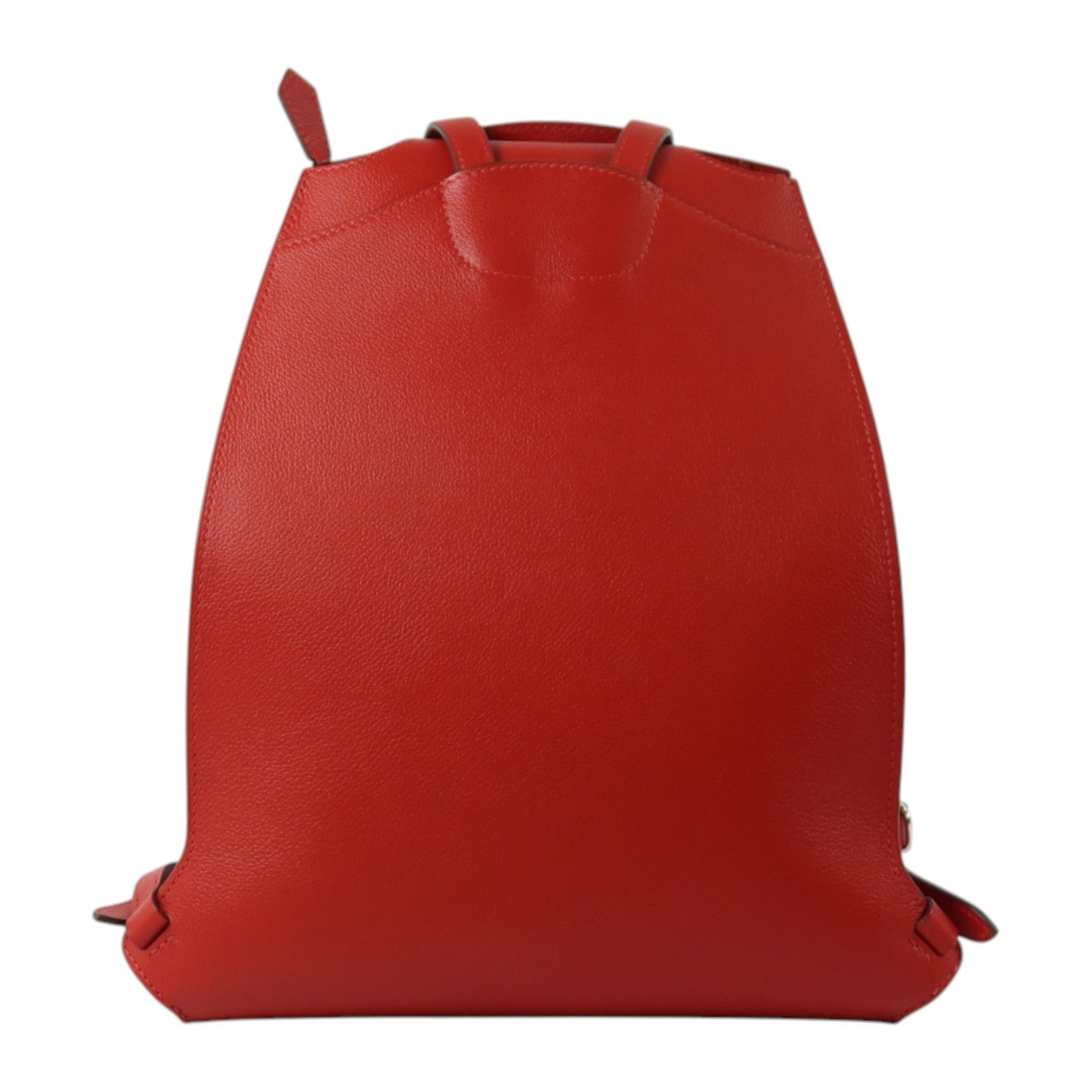 HERMES Evercolor皮革Sac A Dos GR24銀扣背包Rouge Piment