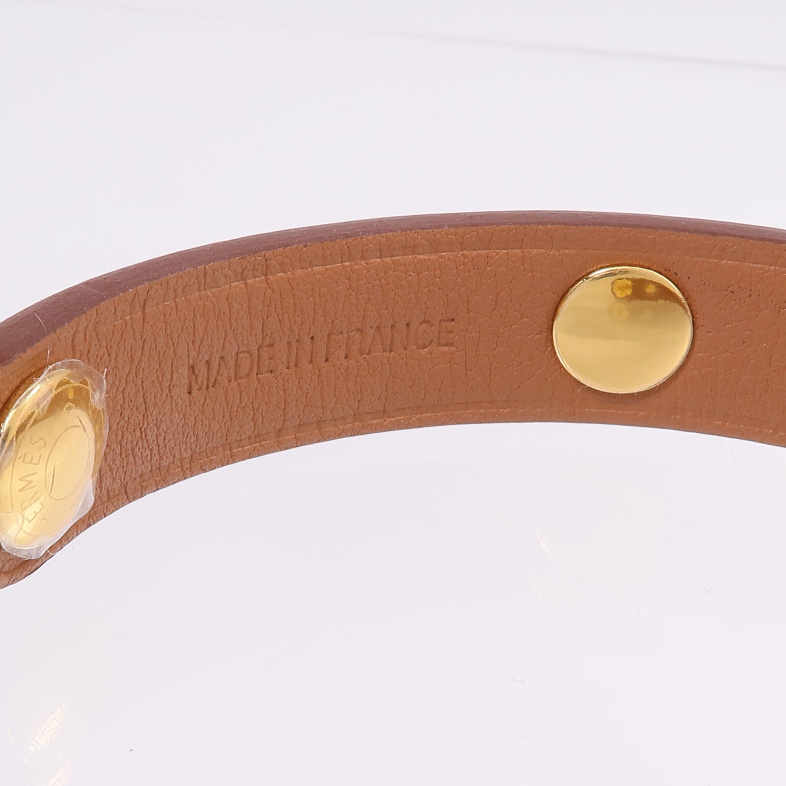 HERMES Swift皮革Rivale Glove Clip手套夾Gold