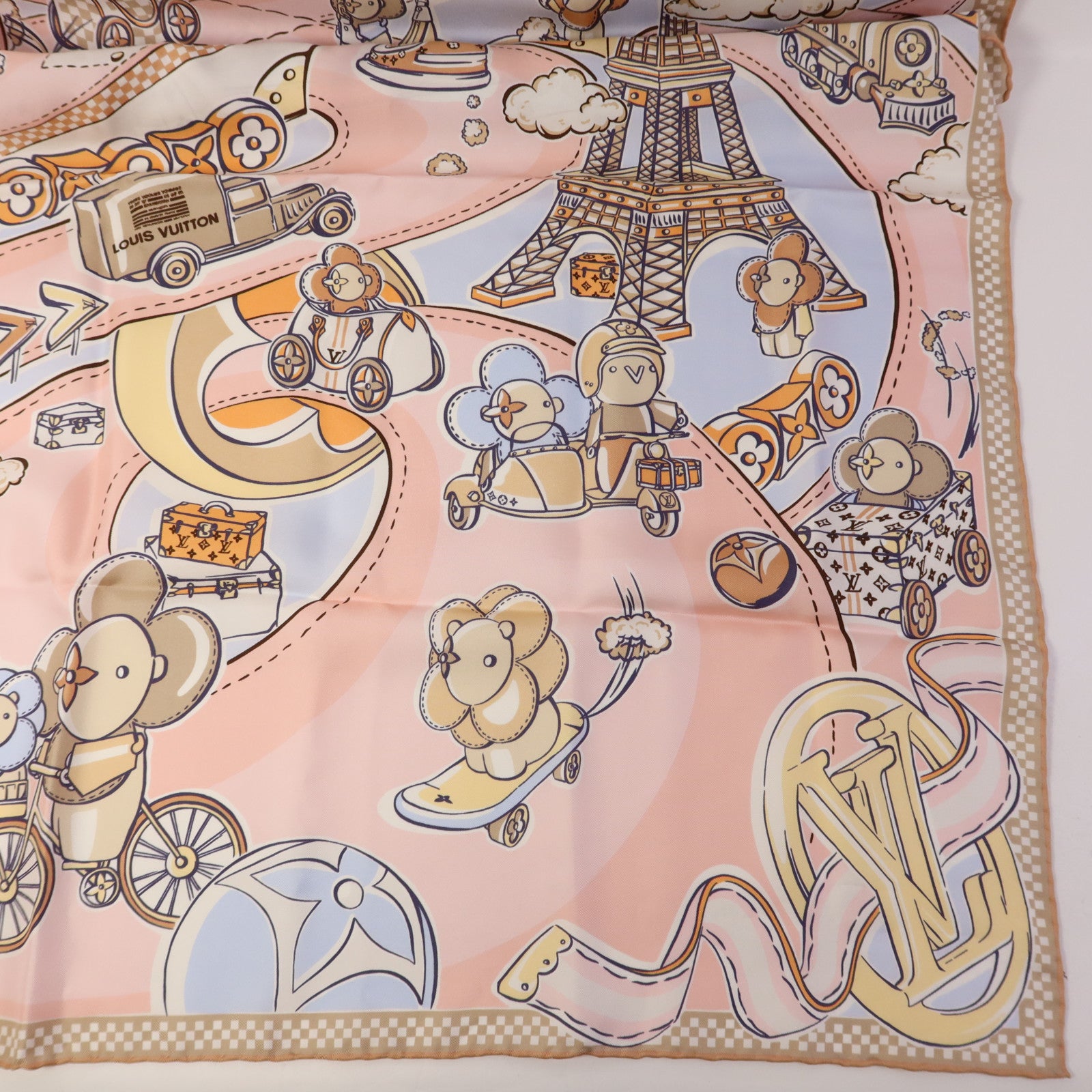 LOUIS VUITTON 絲質Speedy Vivienne Square 90 Scarf絲巾